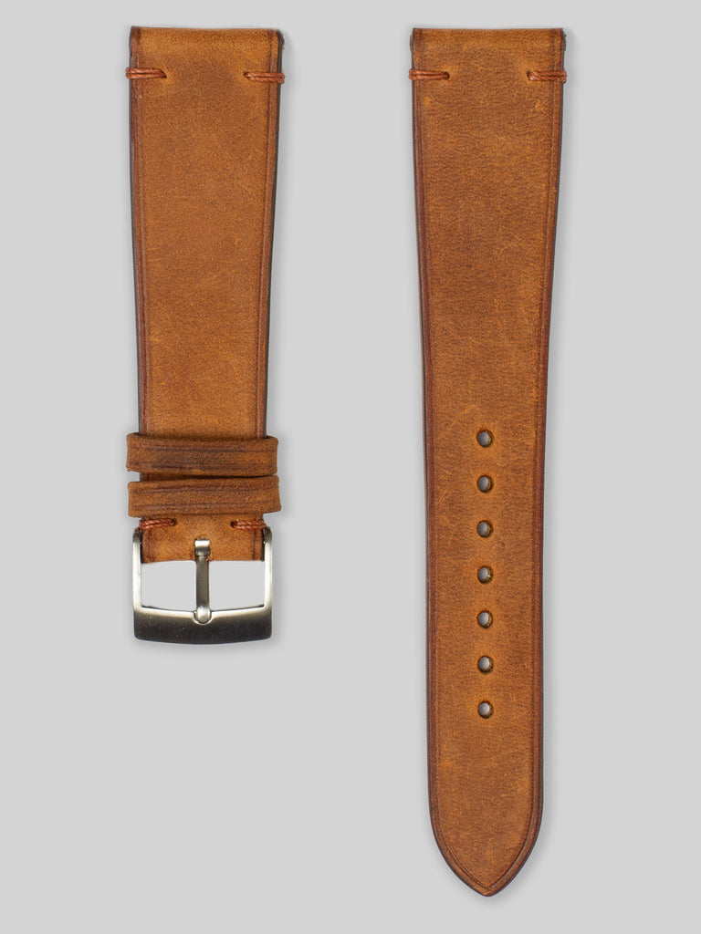 Horse Hide Leather Watch Strap - Cognac