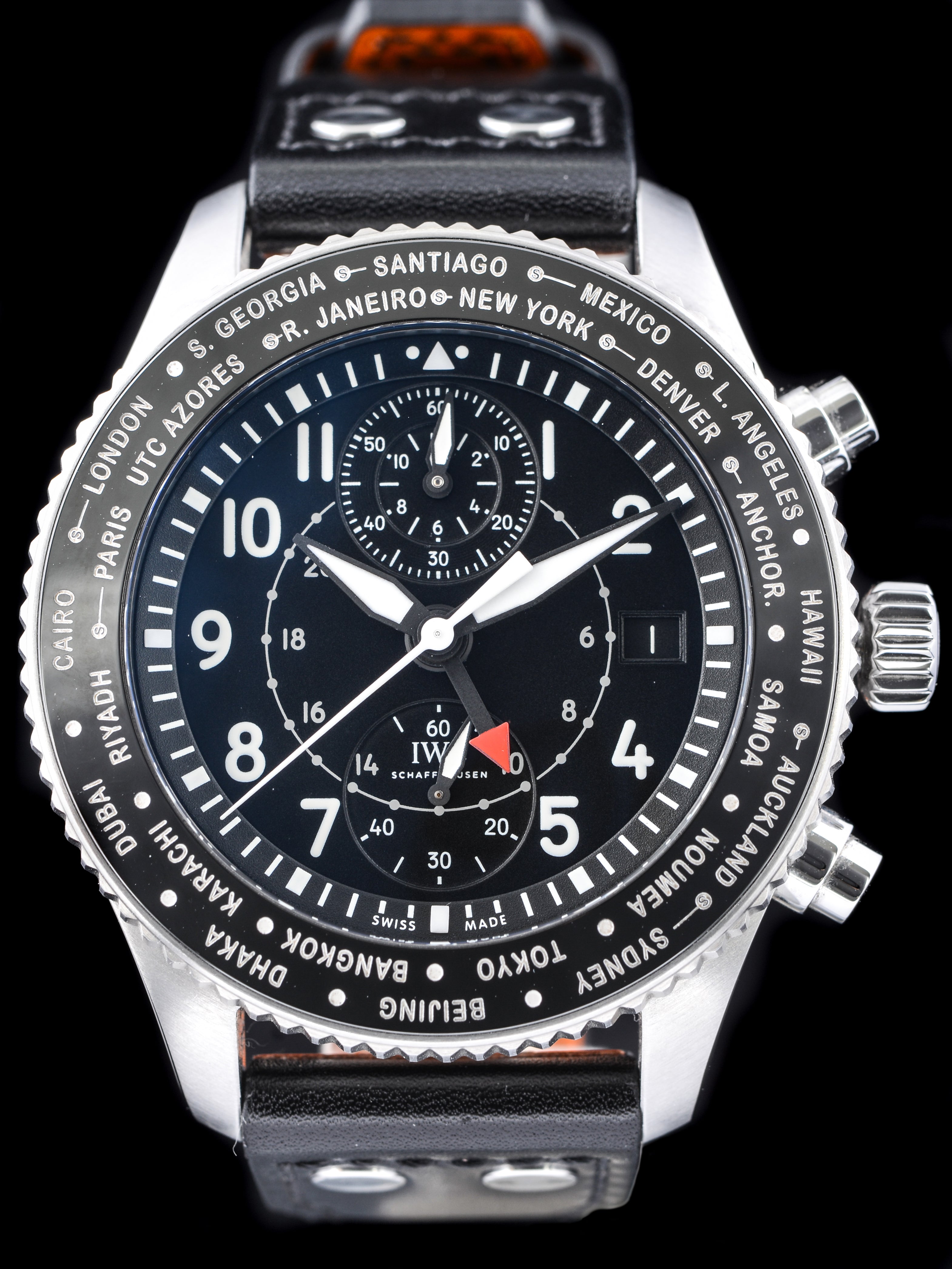 2017 IWC TimeZoner Chronograph Ref. 3950 W/ Box & Papers