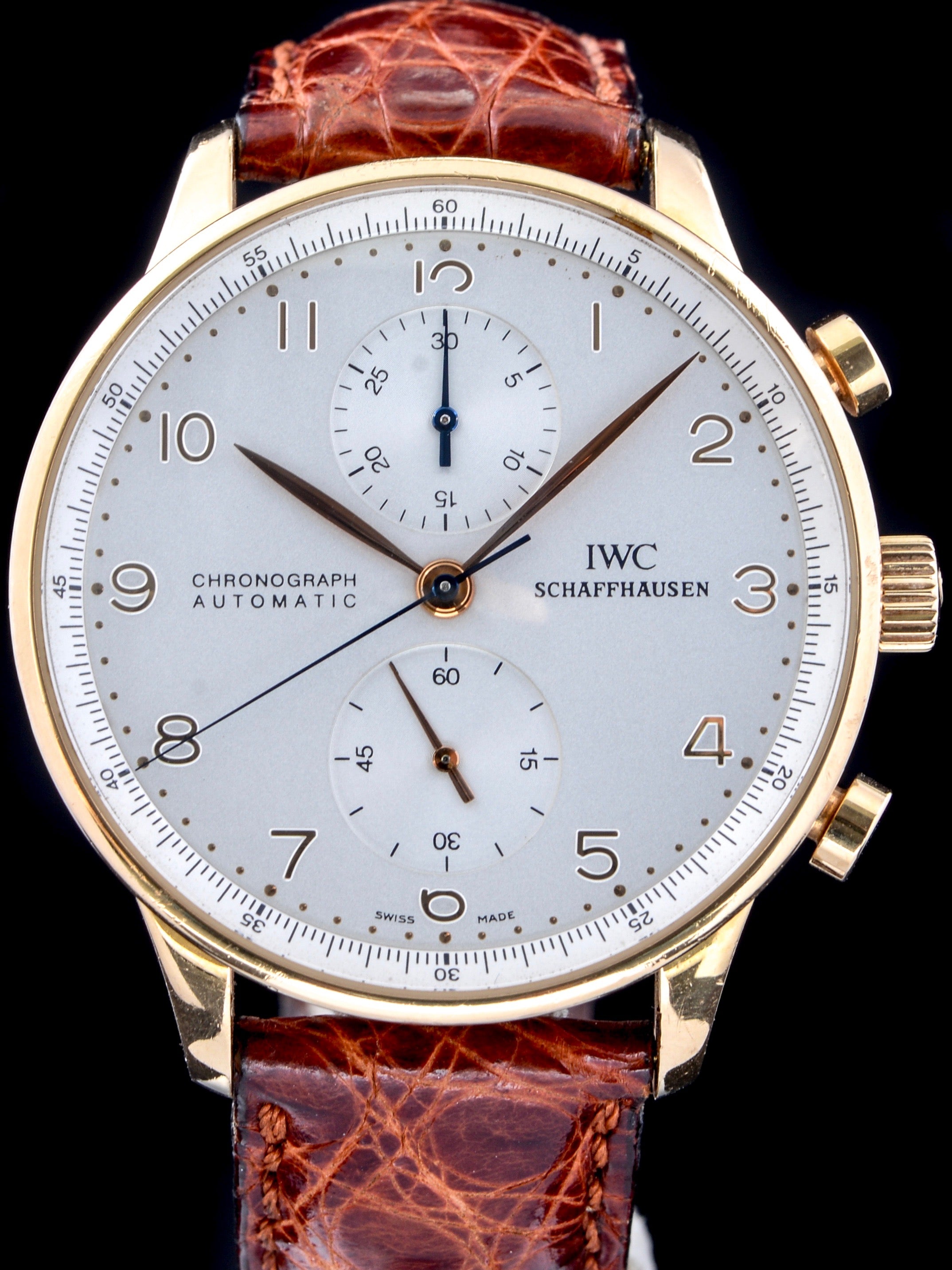 2011 IWC 18k YG Portugieser Chronograph Ref. 3714 W/ Box & Papers