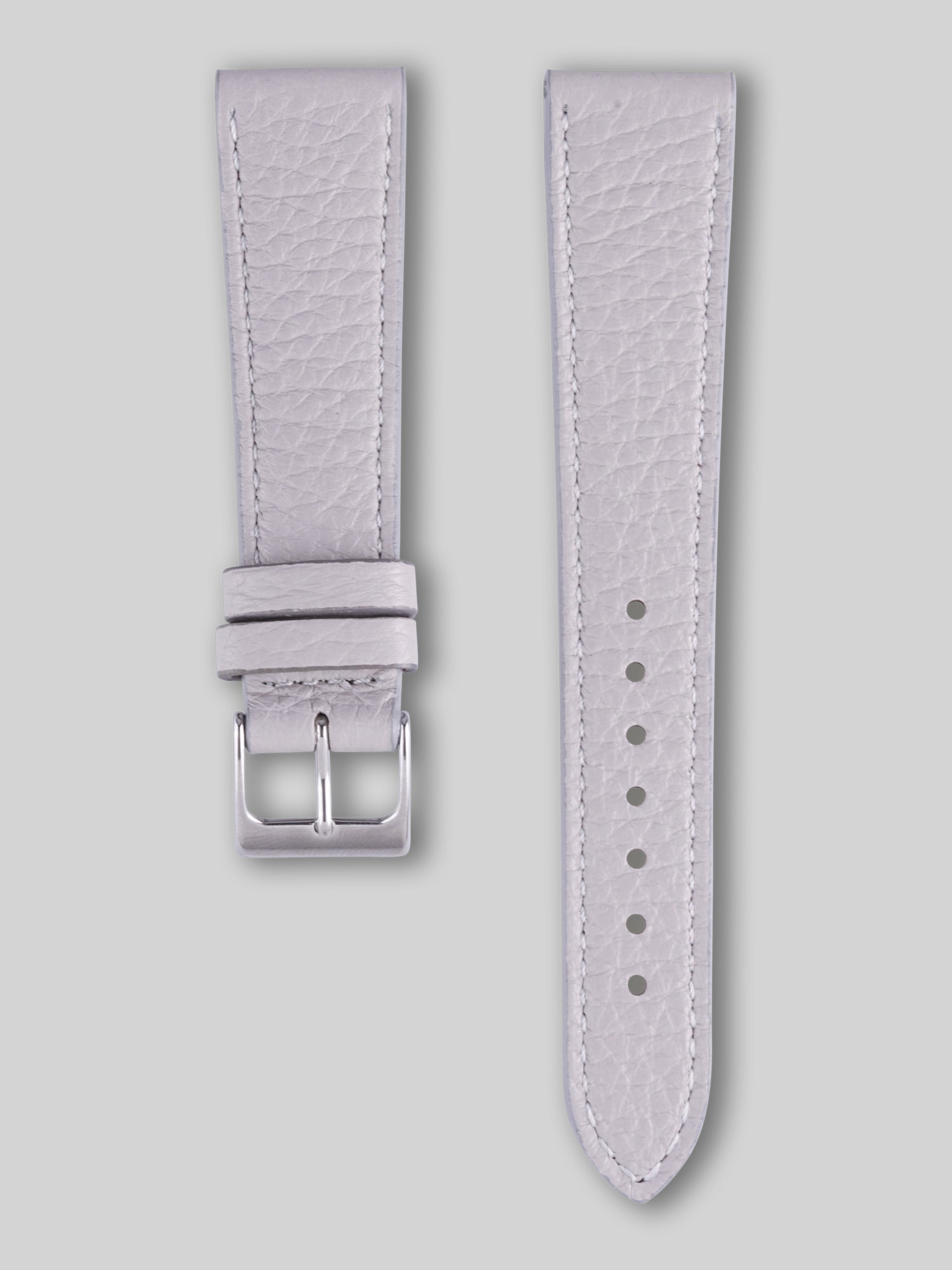 Textured Calfskin Watch Strap - Gainsboro