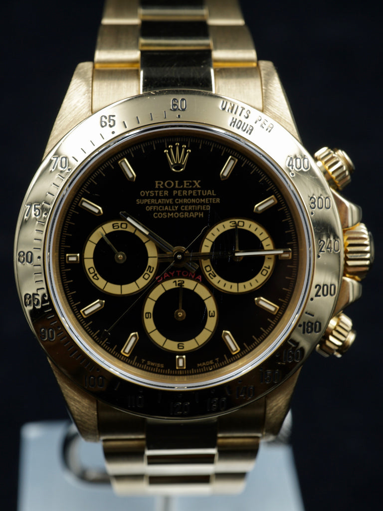 1997 Rolex Daytona Ref. 16528 "Zenith Era" 18k YG Black Dial