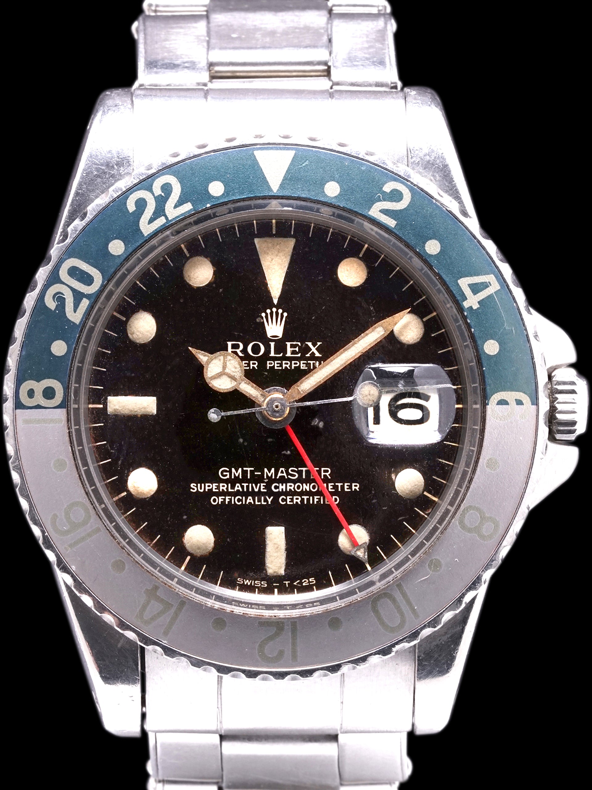 Tropical 1963 Rolex GMT-Master (Ref. 1675) Gilt PCG W/ RSC Papers, Box, & Military Provenance