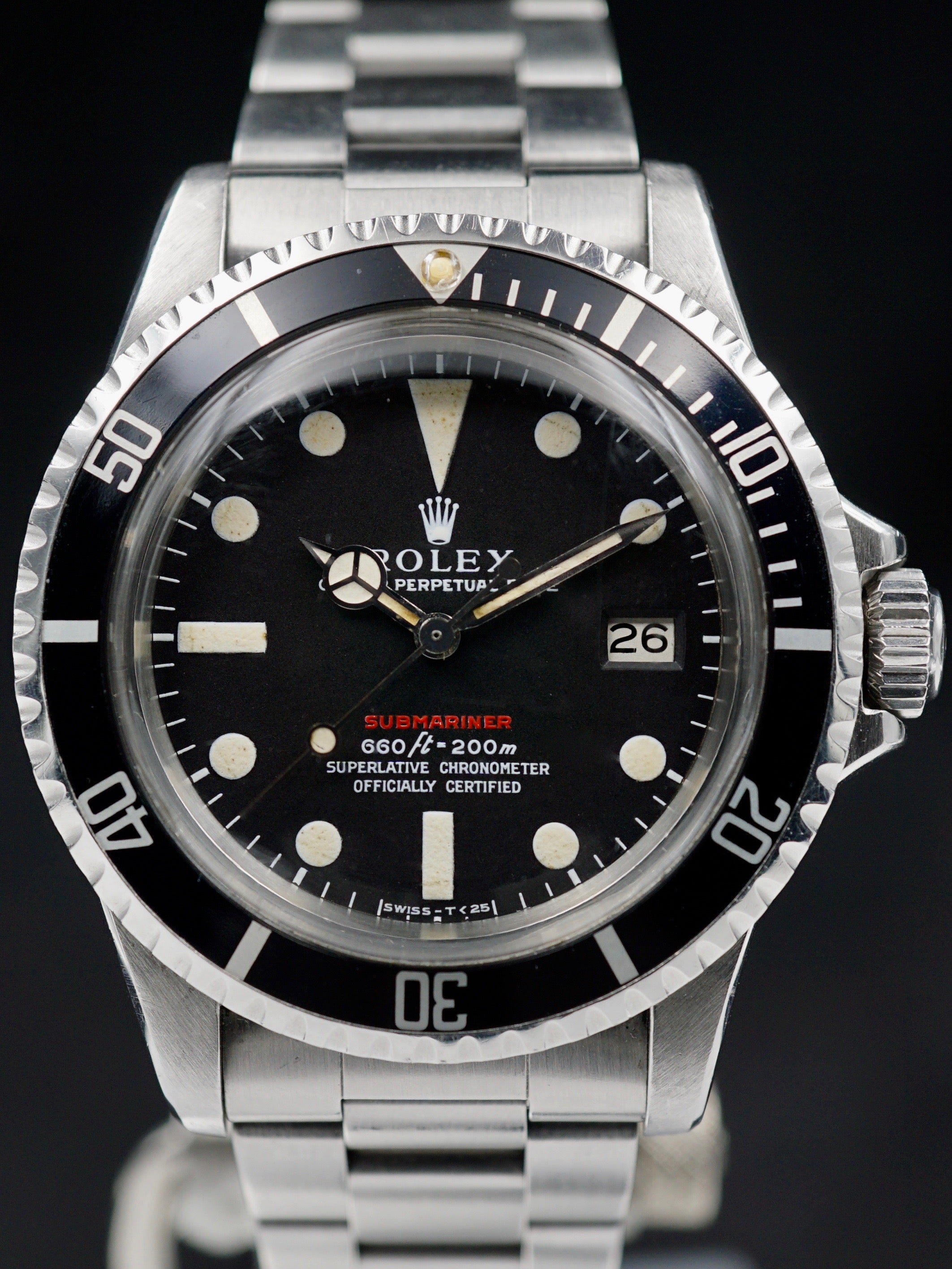 1972 Rolex Red Submariner Ref. (1680) "Mk. IV Dial" Unpolished Case