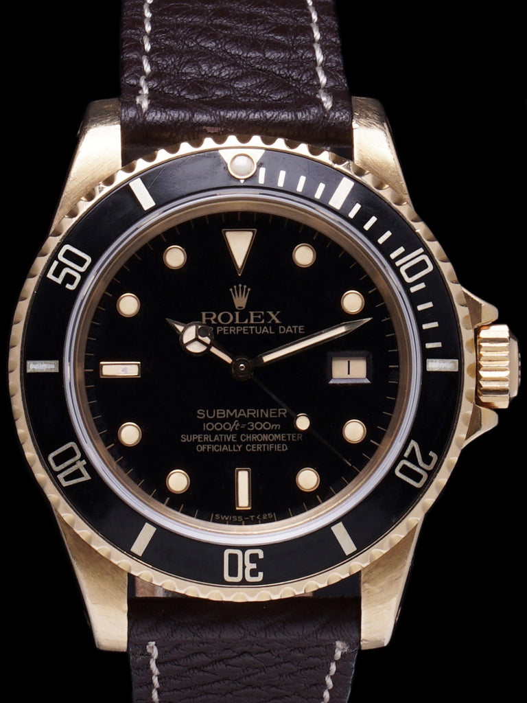1981 Rolex Submariner (Ref. 16808) 18k YG