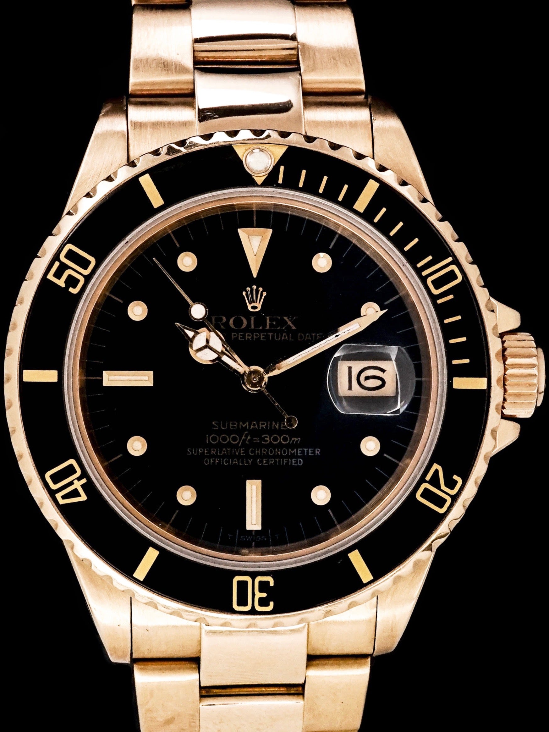 1987 Rolex Submariner (Ref. 16808) 18k YG