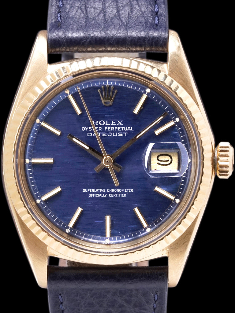1967 Rolex Datejust (Ref. 1601) 18K YG "Blue Mosaic Dial"