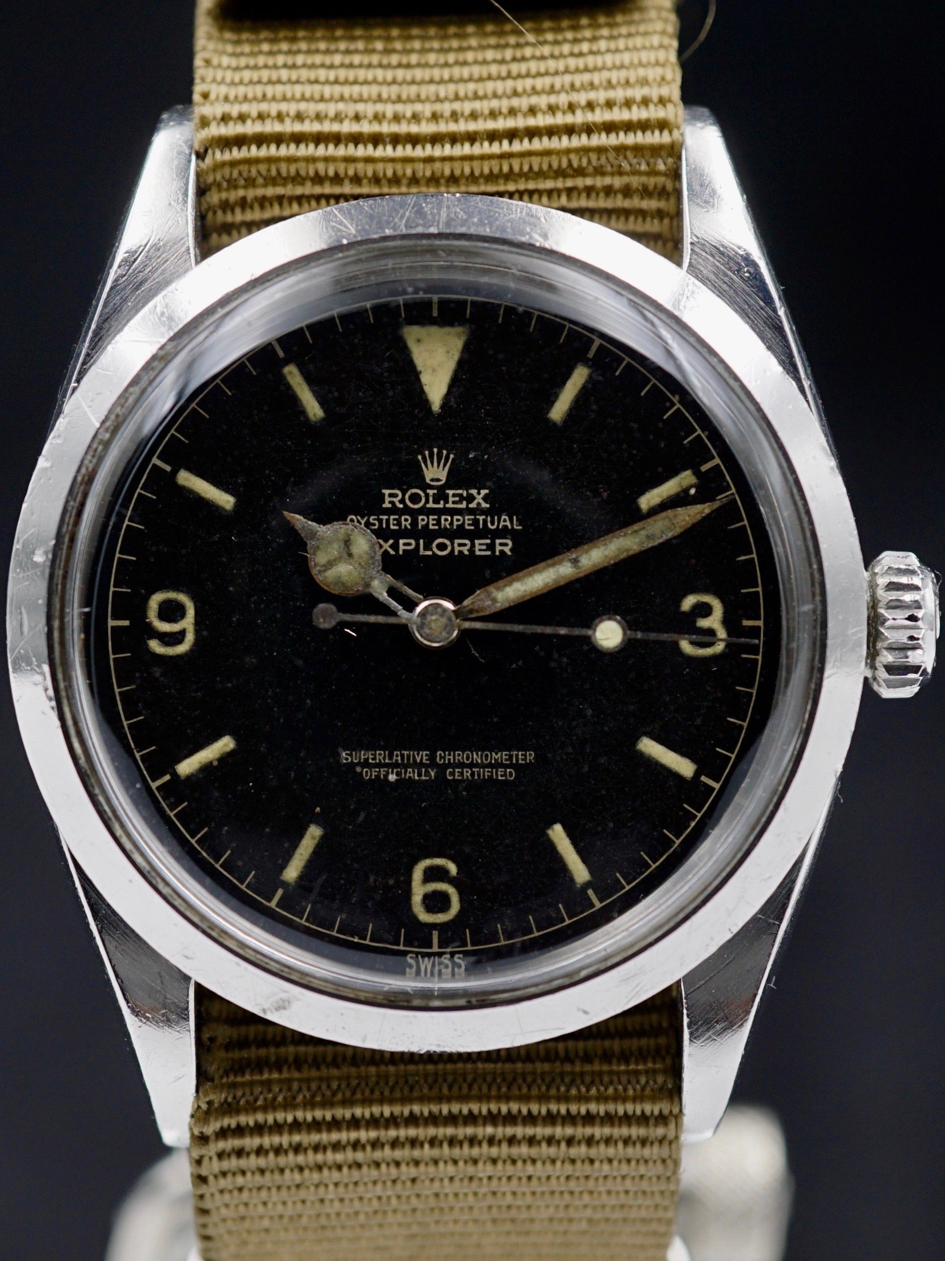 1960 Rolex Explorer I (Ref. 1016) "SWISS only" Chapter Ring