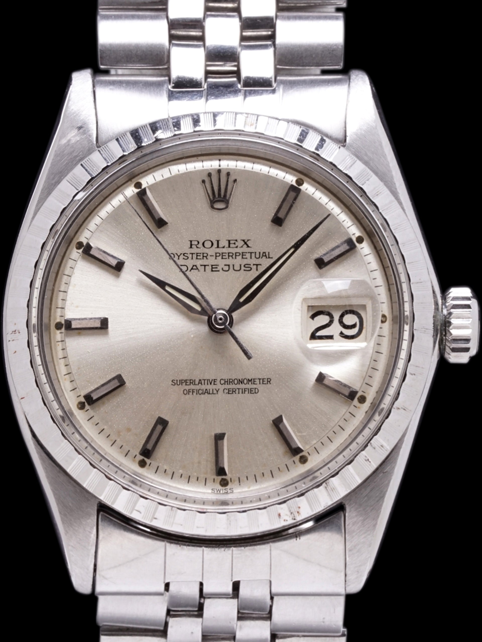 1963 Rolex Datejust (Ref. 1603) Silver 'Swiss Only' Dial W/ Papers