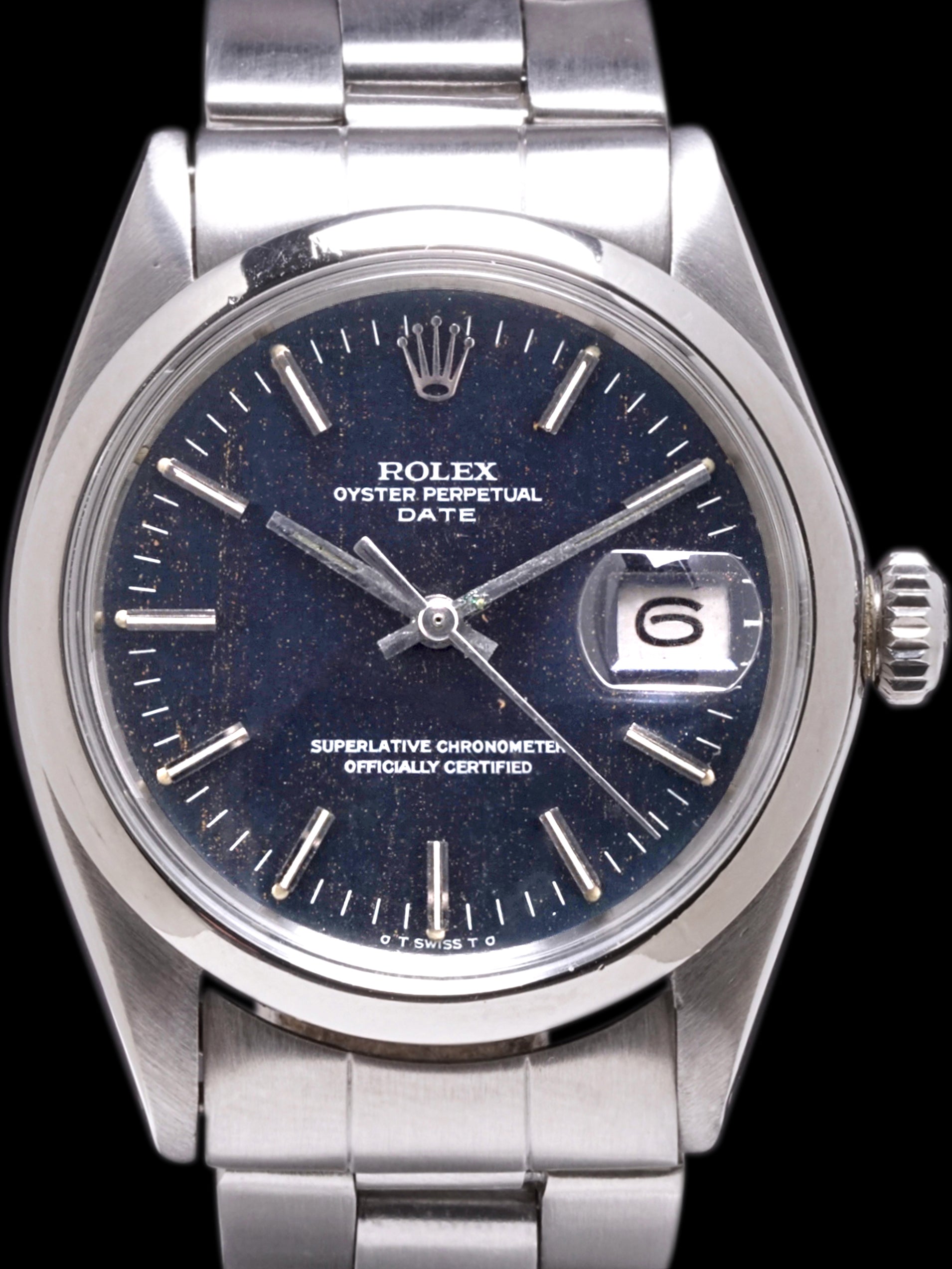 1970 Rolex Oyster-Perpetual Date (Ref. 1500) "Blue Denim" Sigma Dial
