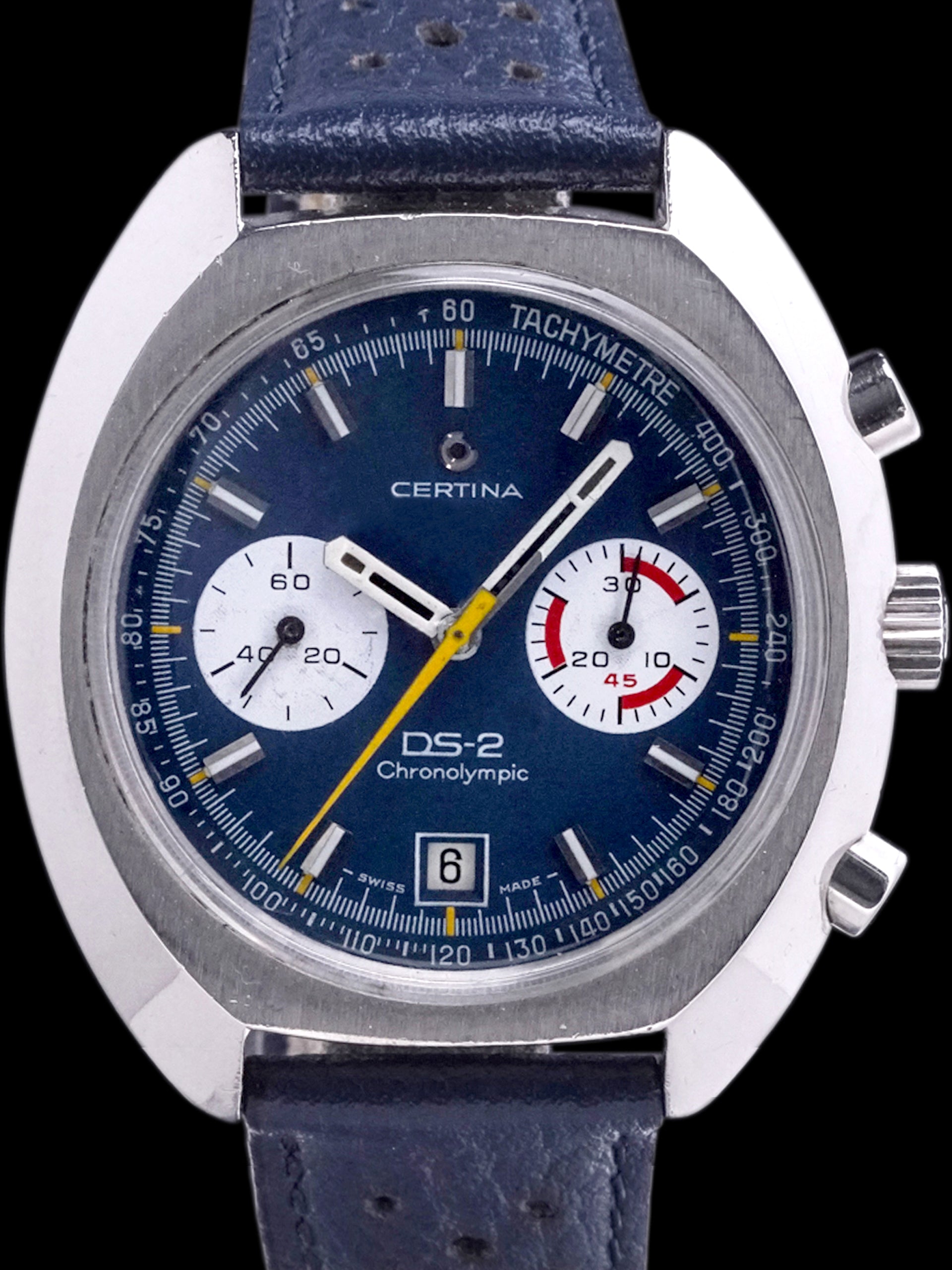 1970s Certina DS-2 Chronolympic (Ref. 8601 800) Blue Dial