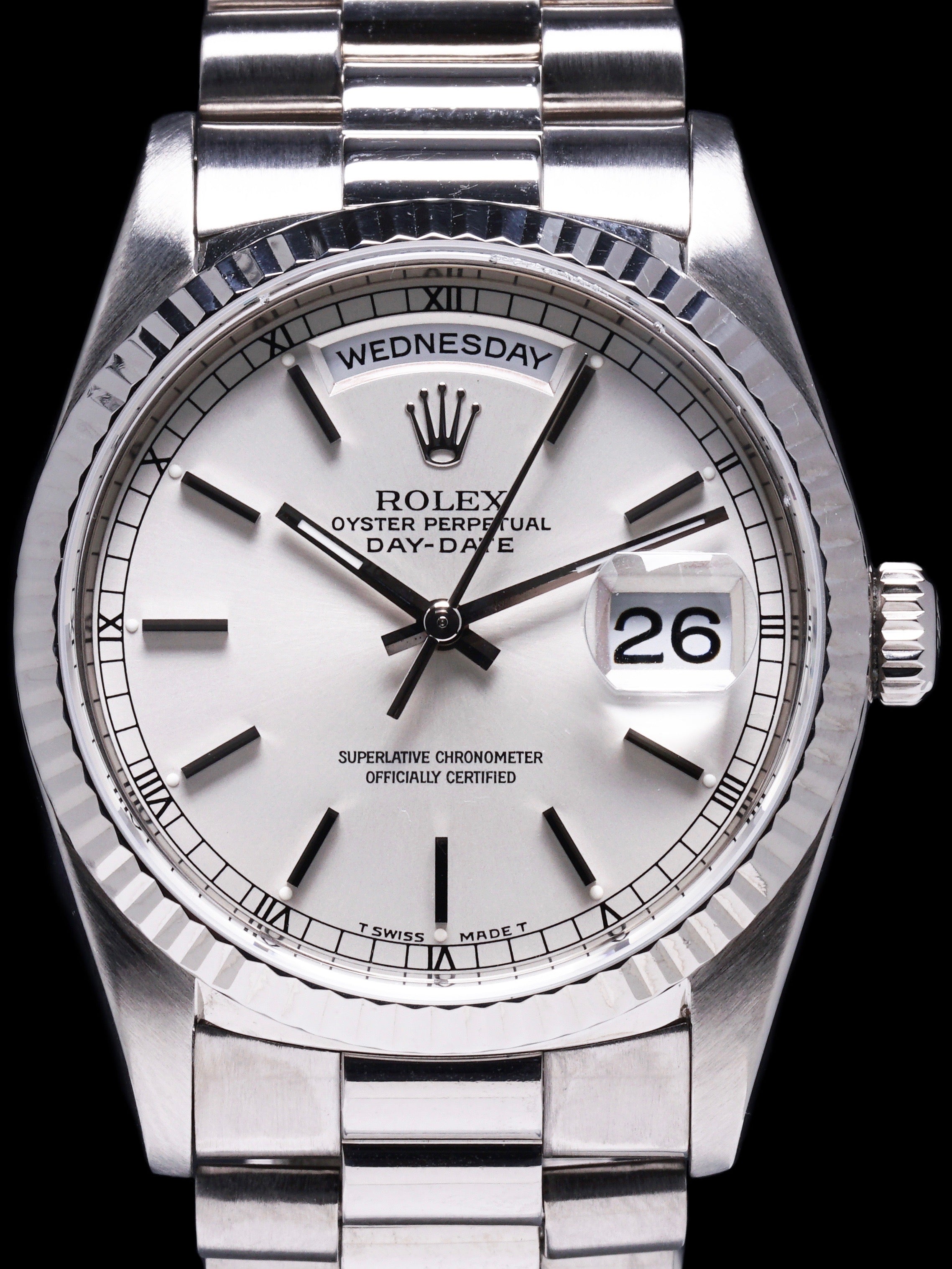 1999 Rolex Day-Date 18k WG (Ref. 18239) W/ Papers