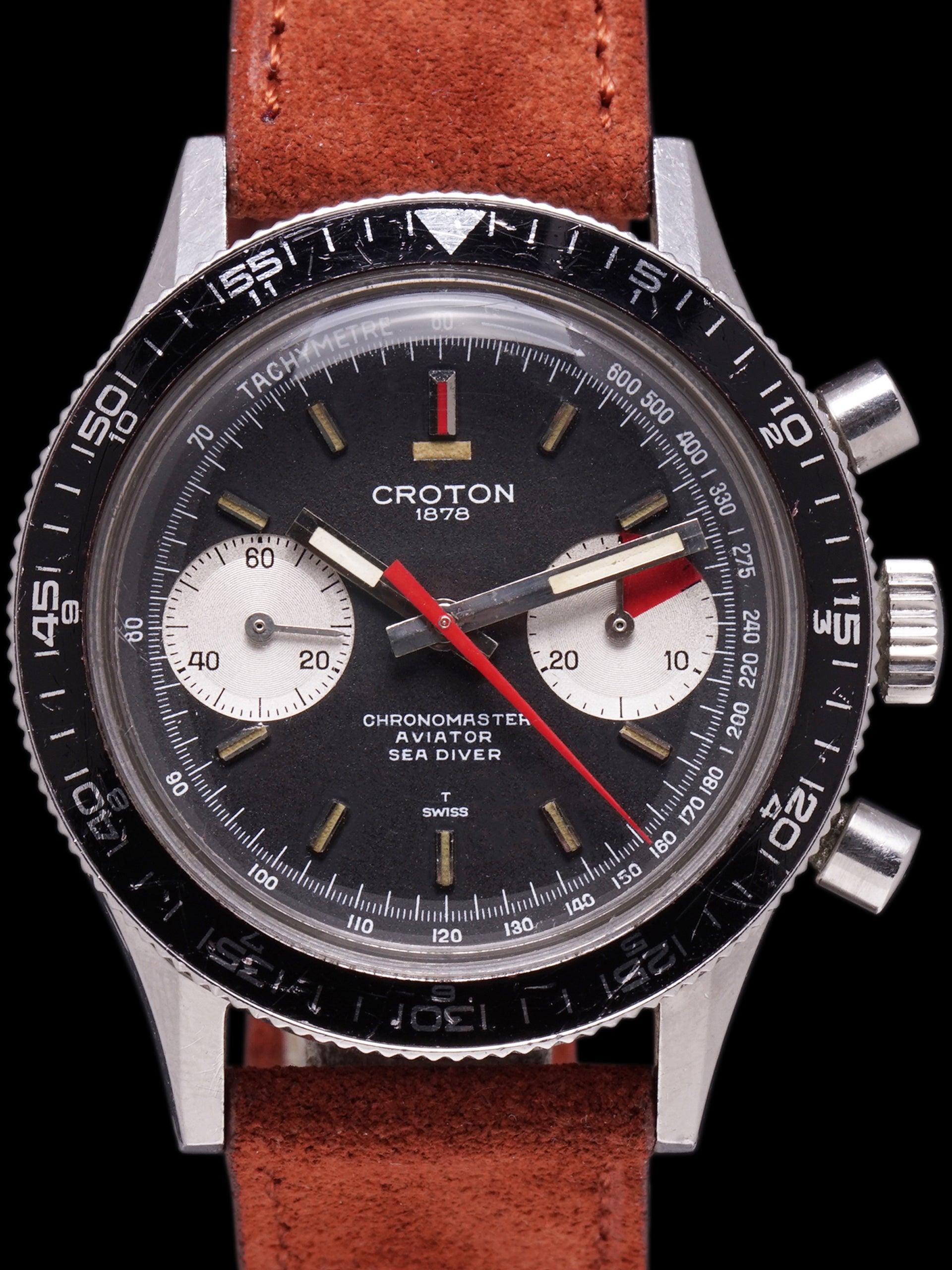 1970s Croton Aviator Sea Diver Chronograph (Ref. 9870)