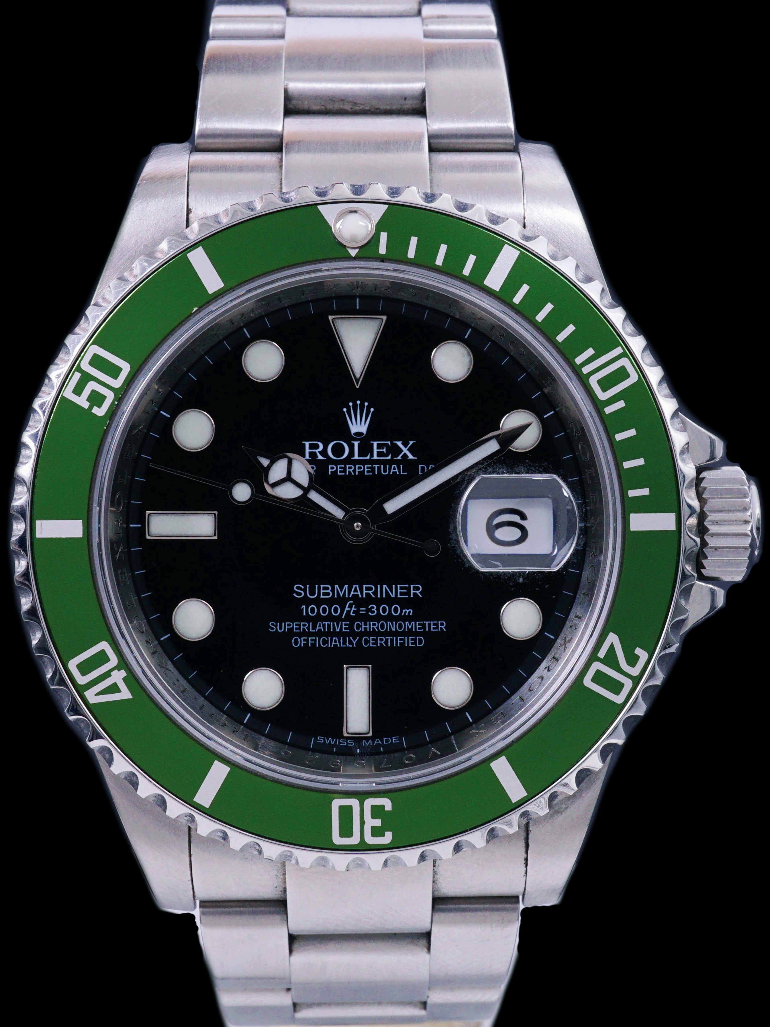 2008 Rolex "Kermit" Green Submariner Ref. 16610LV 50th Anniversary