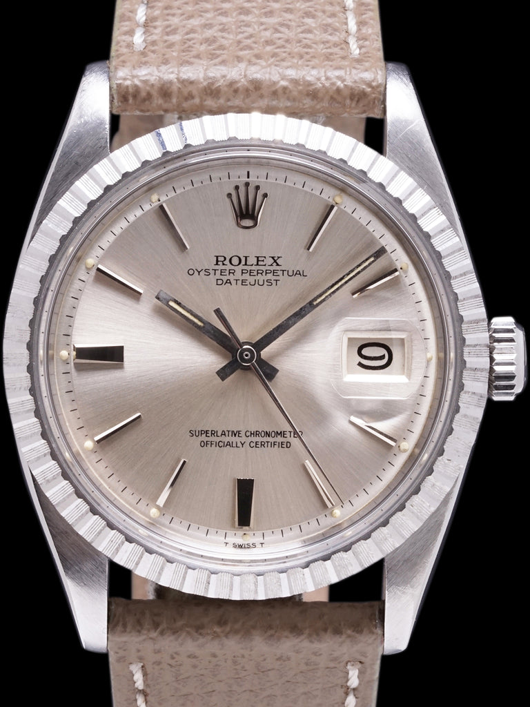 1966 Rolex Datejust (Ref. 1603) Silver "Doorstop" Dial W/ Guarantee Paper