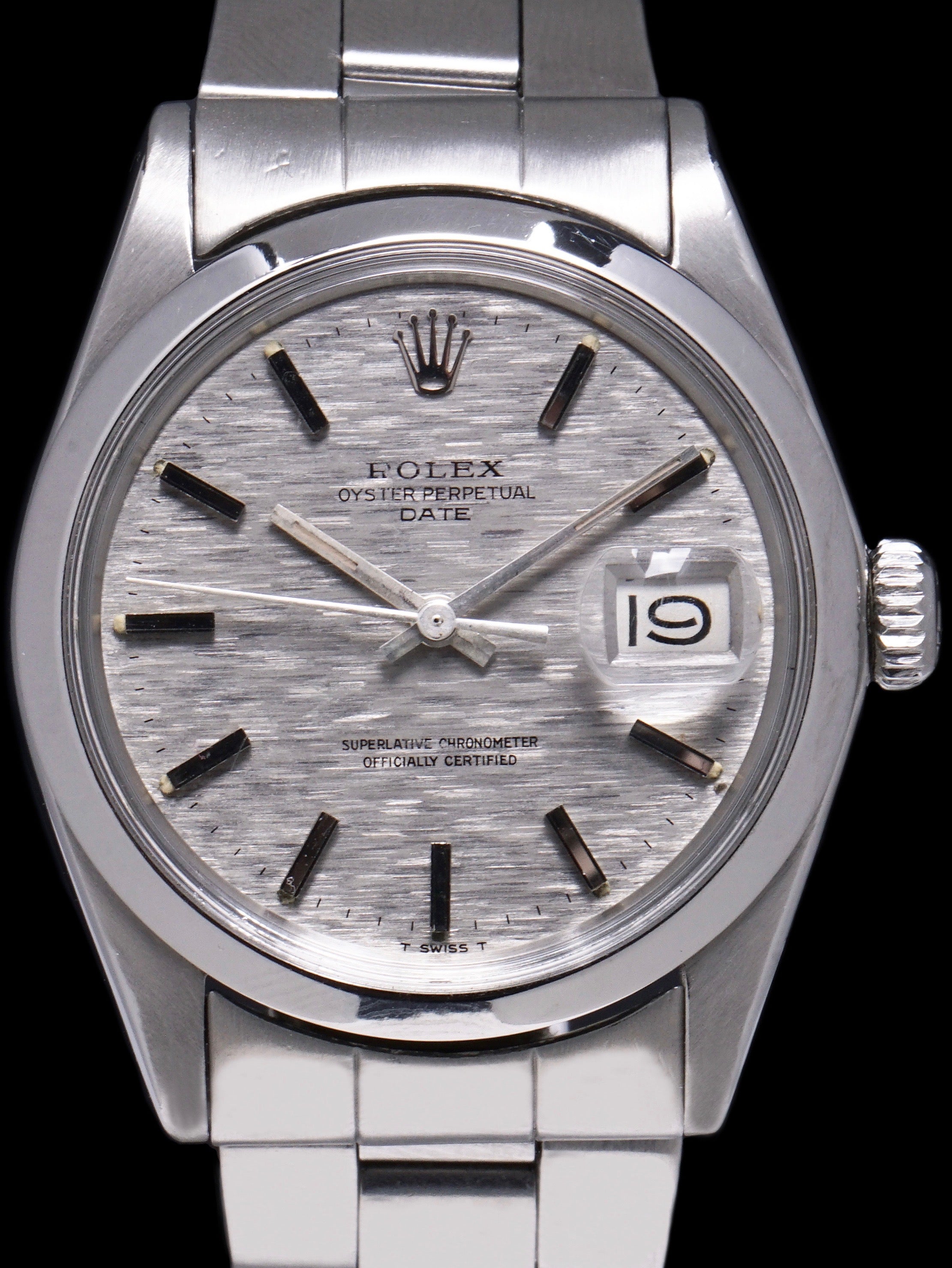 1971 Rolex Oyster-Perpetual Date (Ref. 1500) Silver Mosaic Dial
