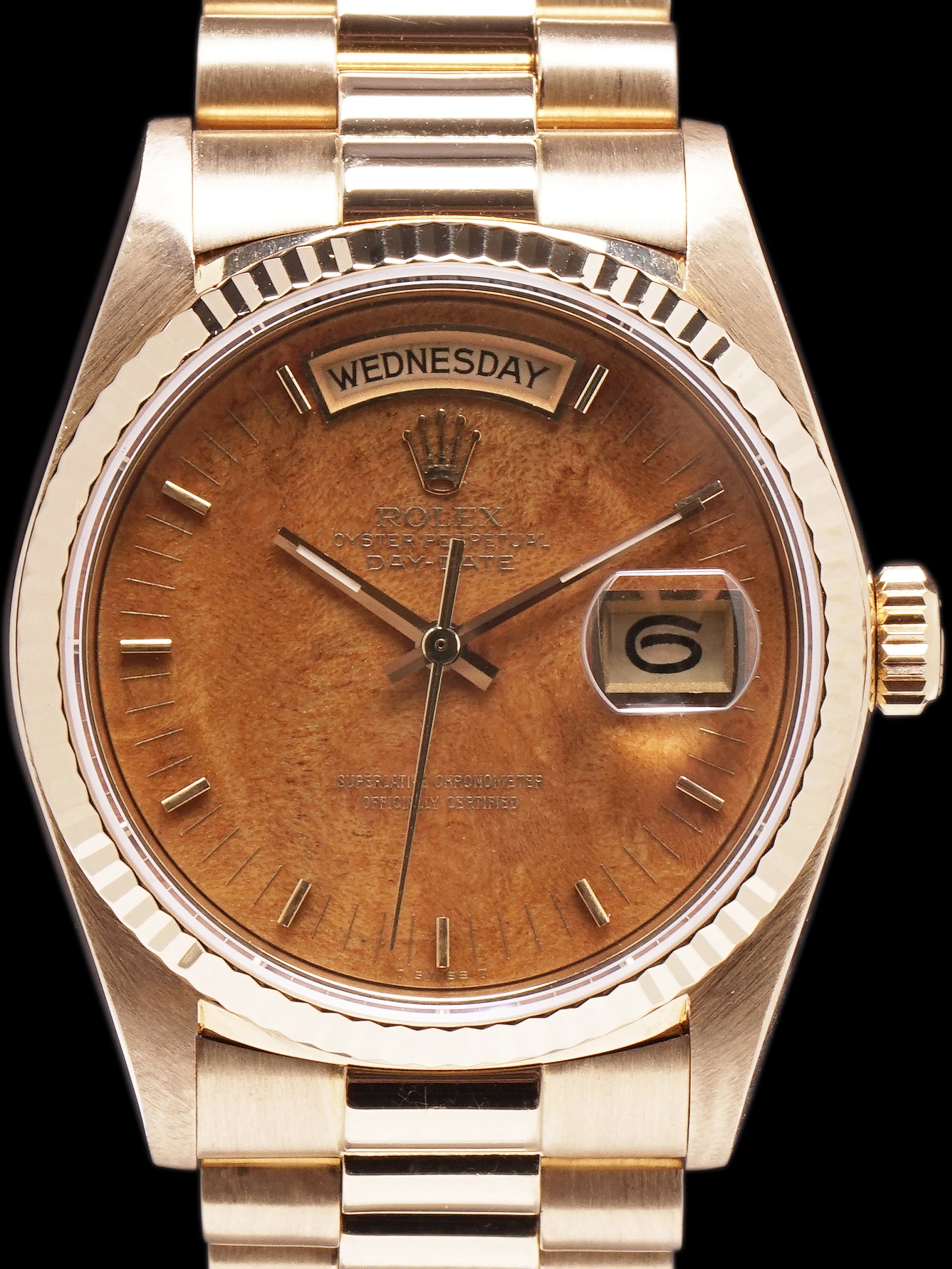 1987 Rolex Day-Date (Ref. 18038) “Burlwood Dial”