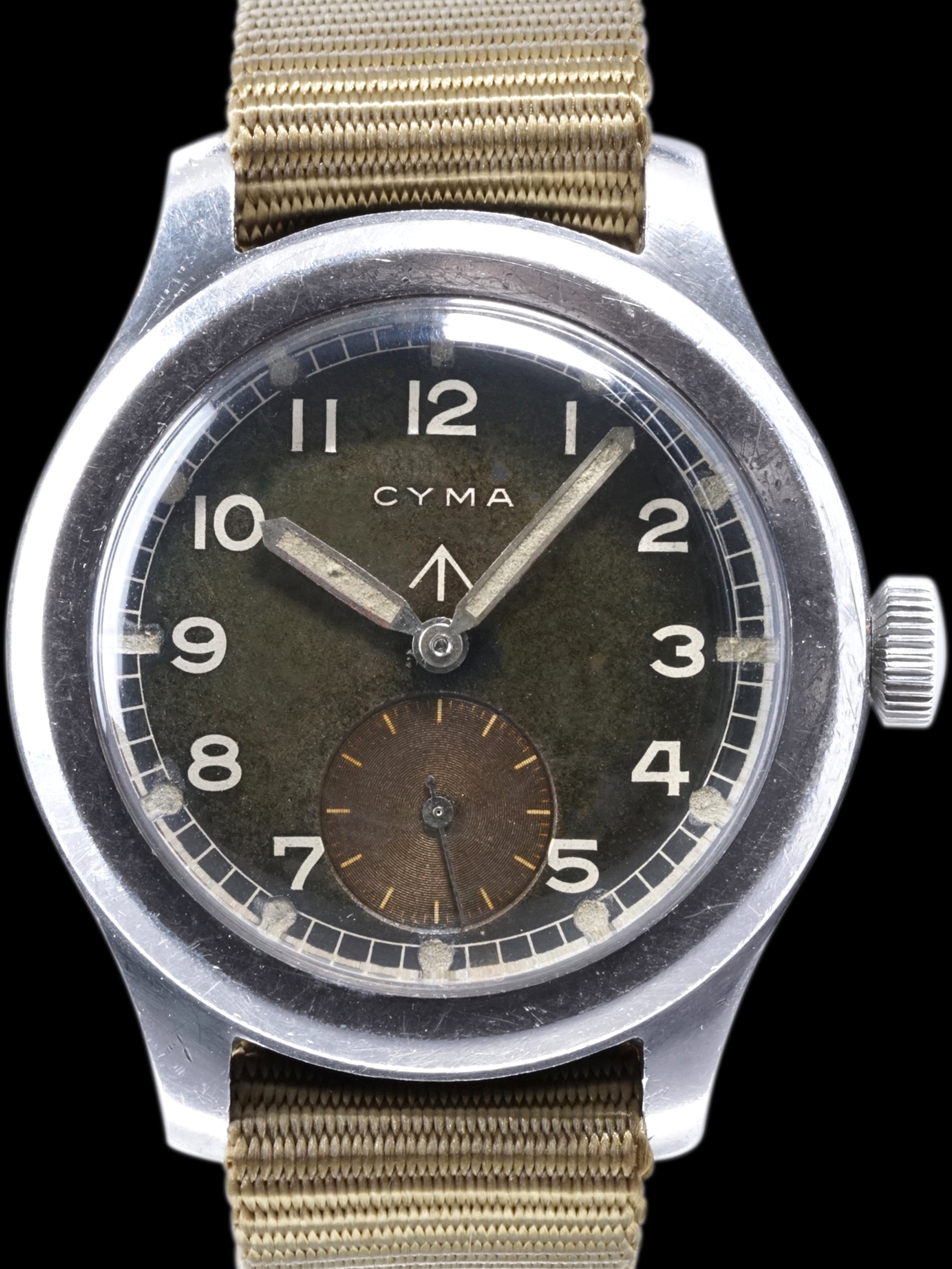 Tropical 1940s Cyma Military Watch "Dirty Dozen"