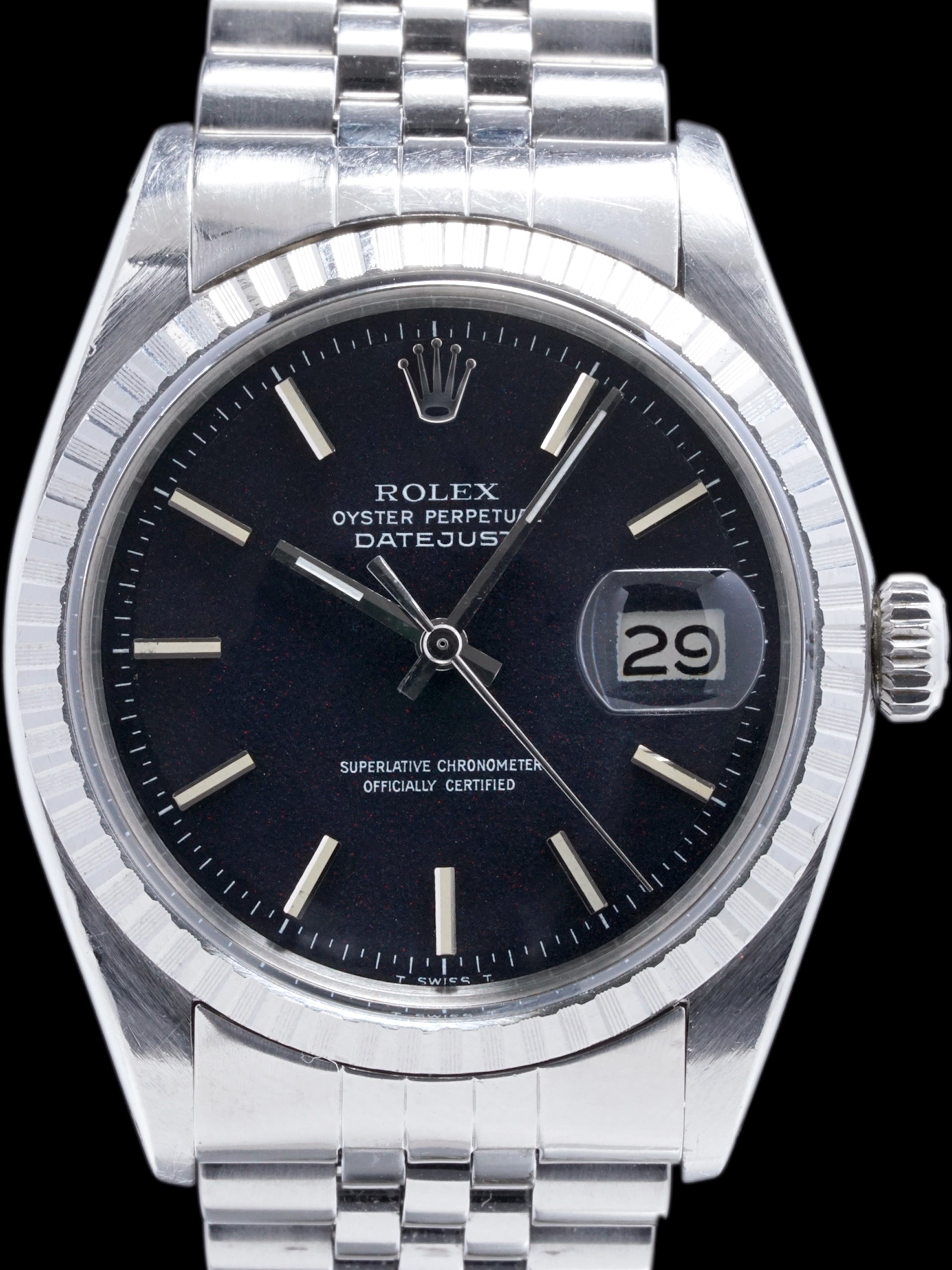 1973 Rolex Datejust (Ref. 1603) Non-Luminous Black "Confetti Dial"