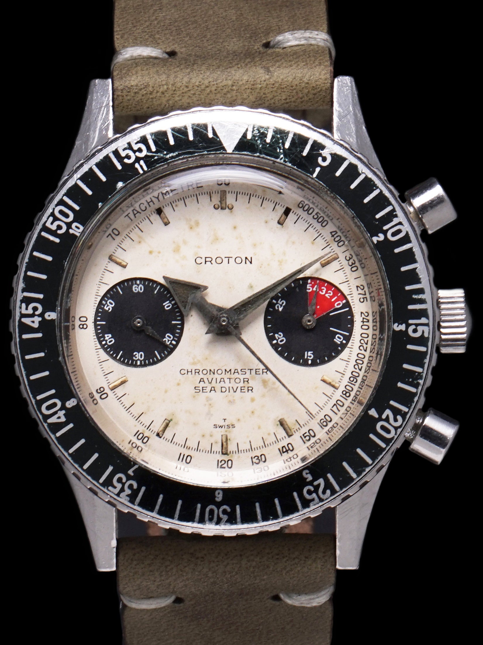 Croton Aviator Sea Diver Chronograph "White Dial"