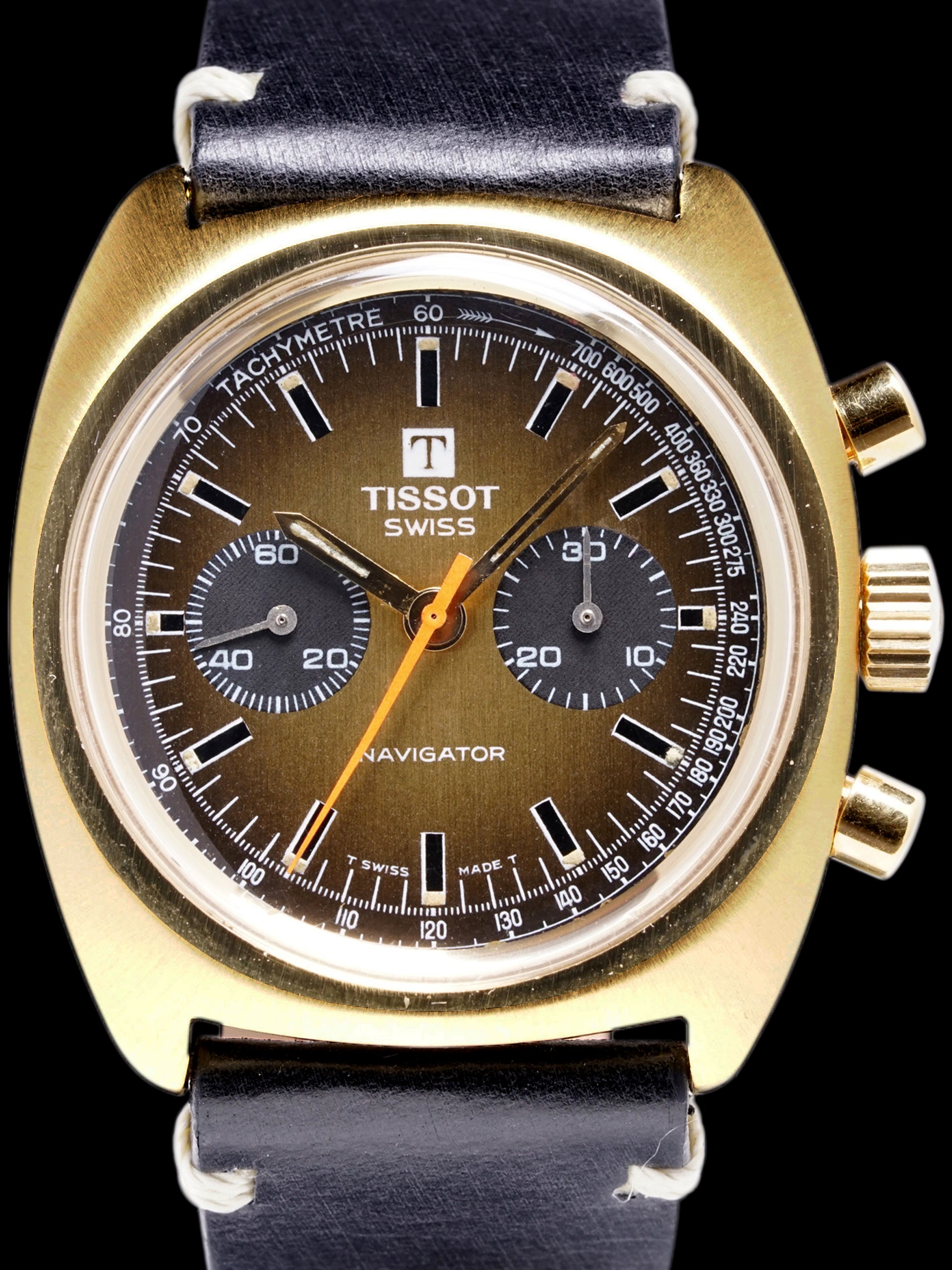 1960s Tissot-Omega Navigator Chronograph (Ref. 40521) "Gold Plated"
