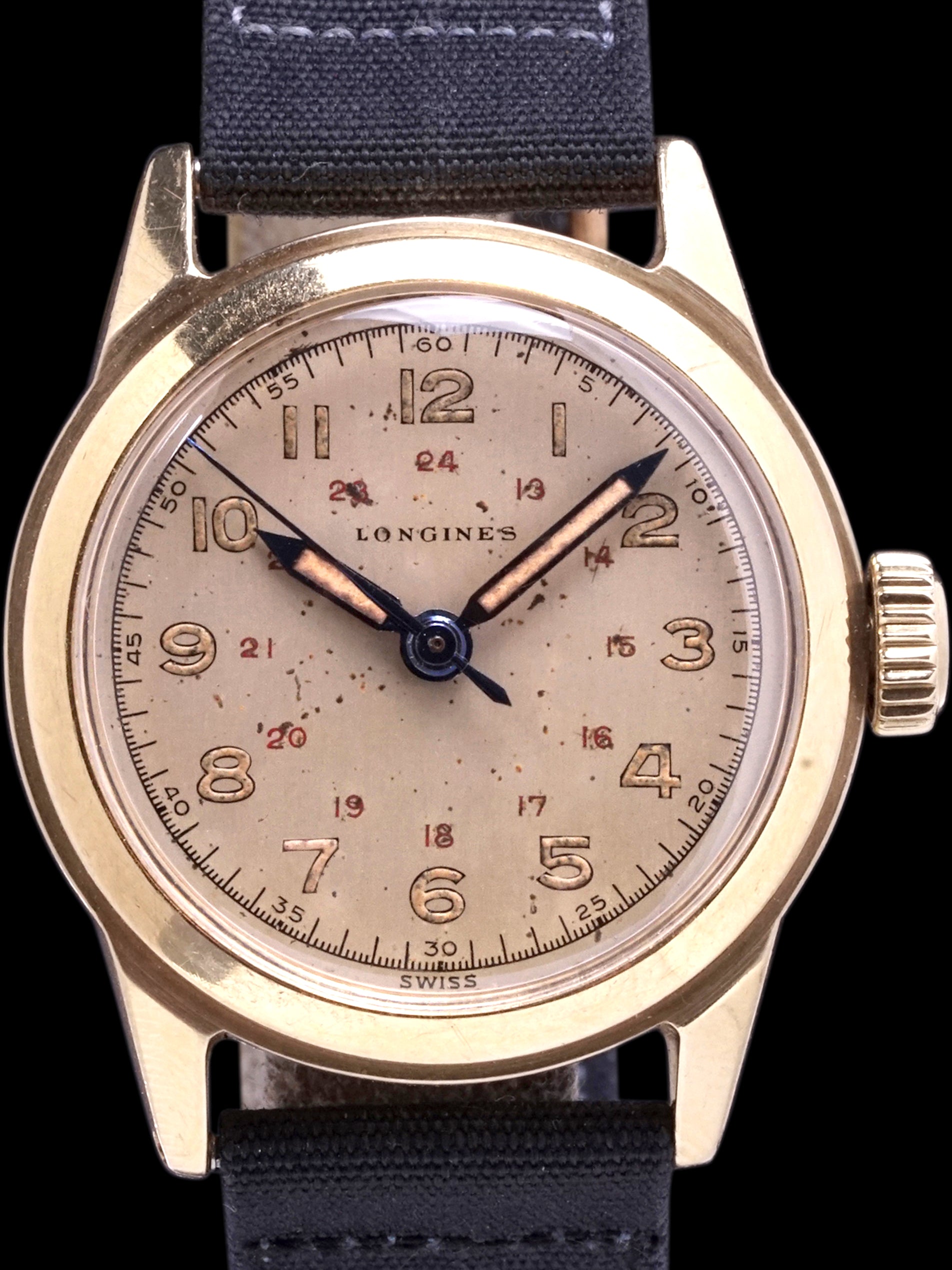 1944 Longines 14k YG Cal. 10L "Military Dial"