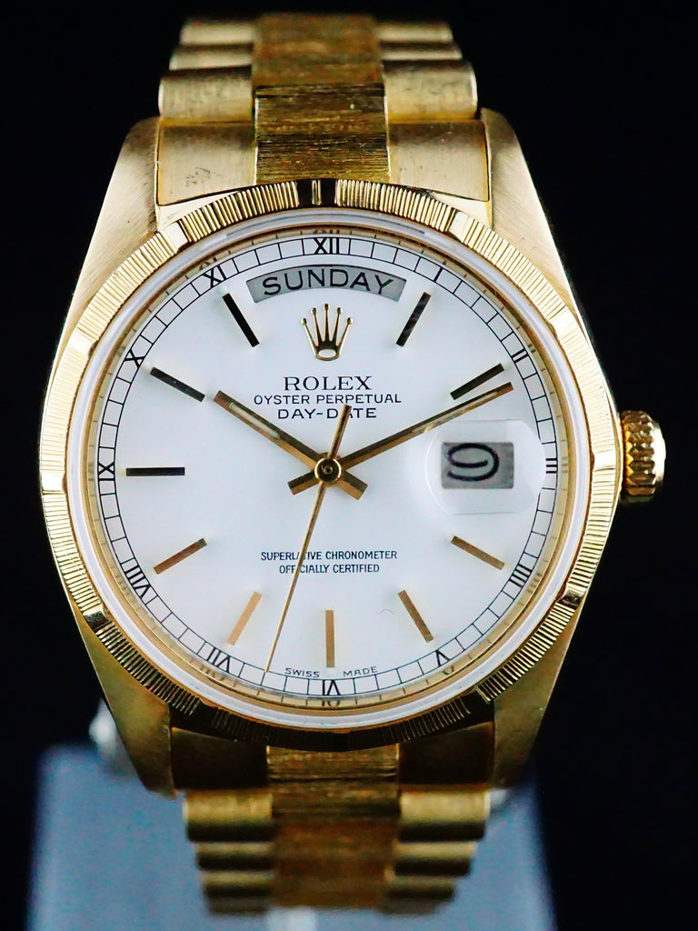 1978 Rolex Day-Date "Bark" 18k YG (Ref. 18078)