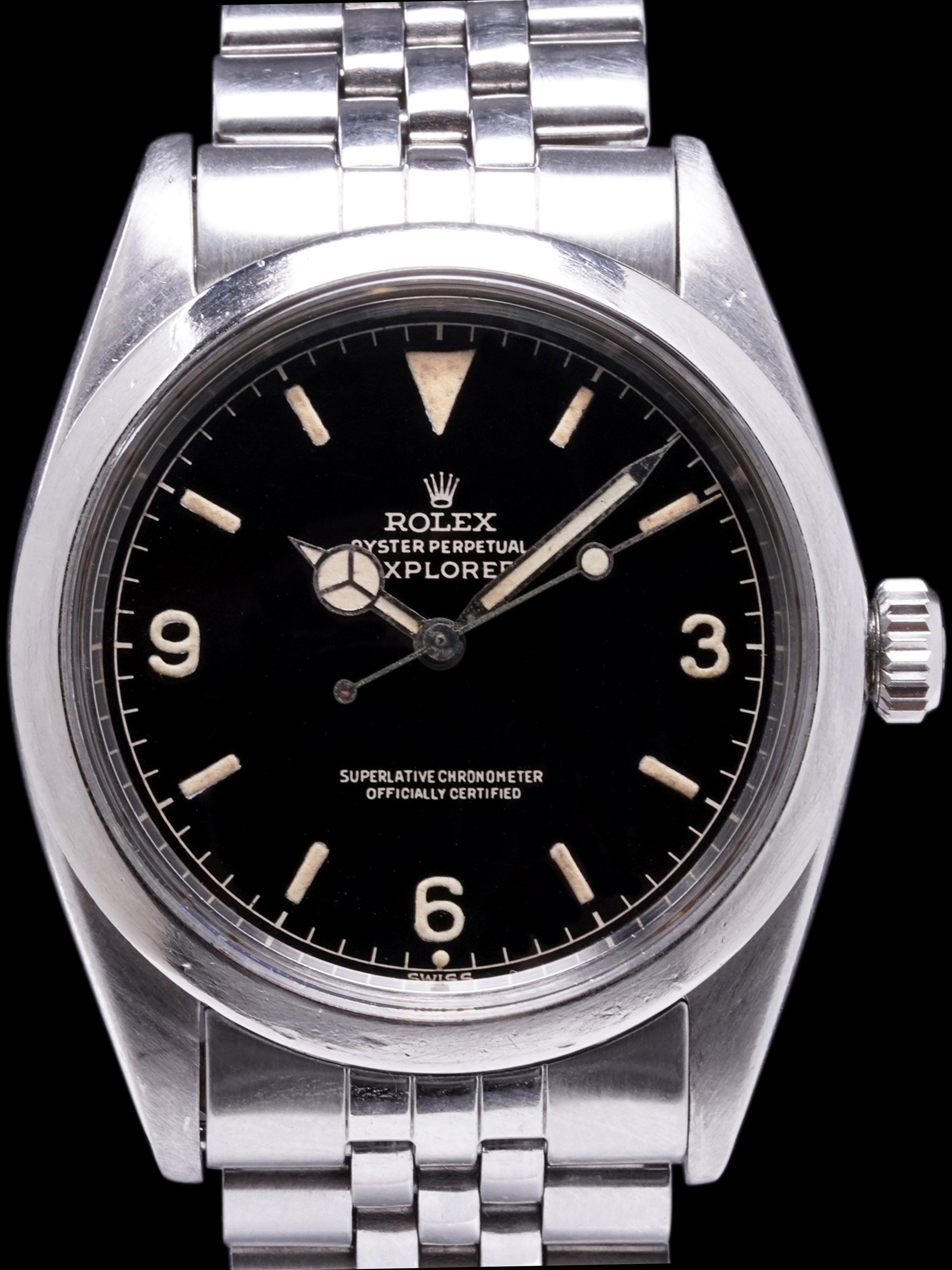 1963 Rolex Explorer I (Ref. 1016) "SWISS only" Chapter Ring Exclamation Dial