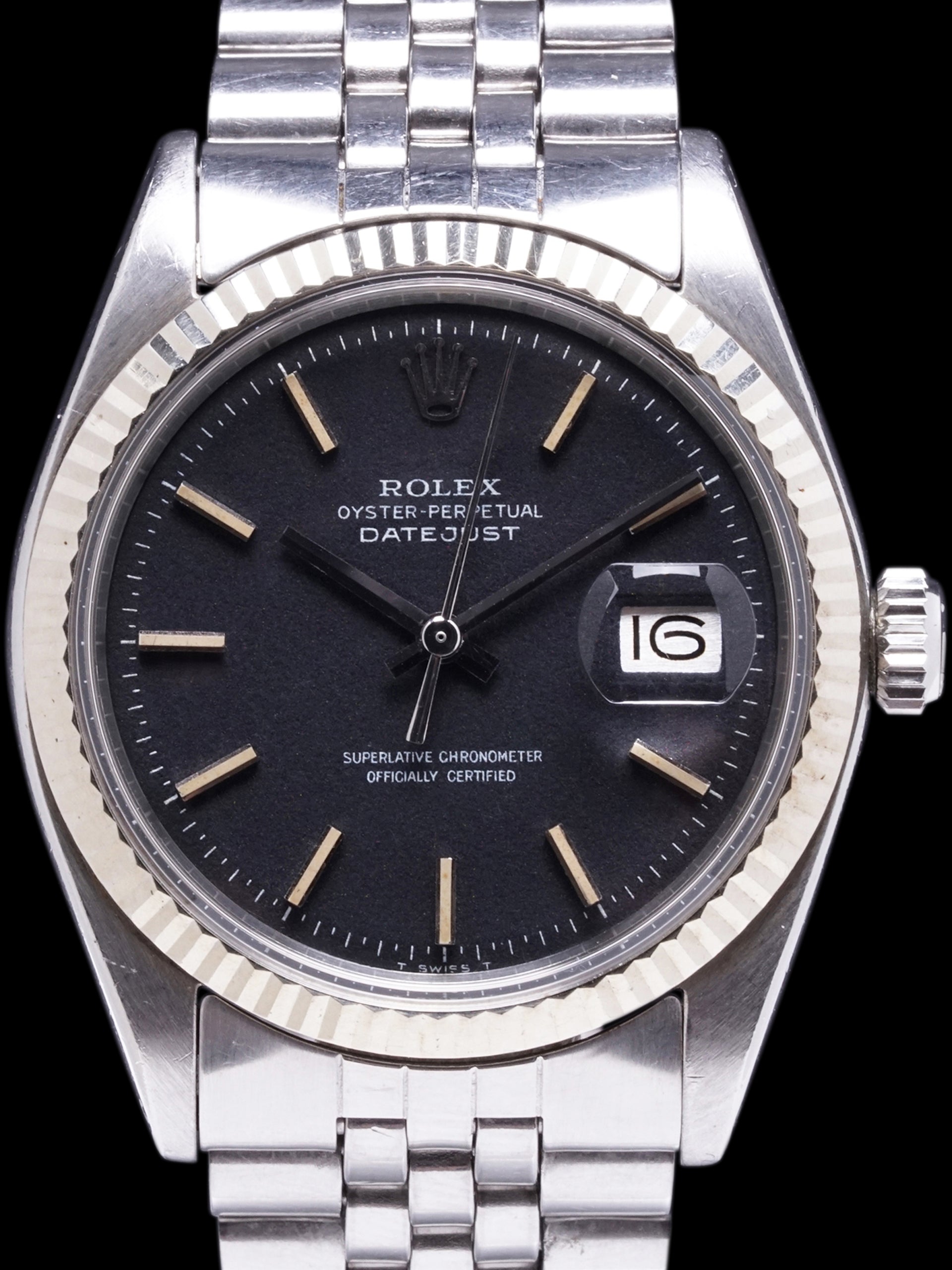 1971 Rolex Datejust (Ref. 1601) Non-Luminous Black "Confetti Dial"