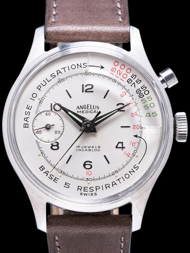 1960s Angelus Medical Mono-Pusher Chronograph