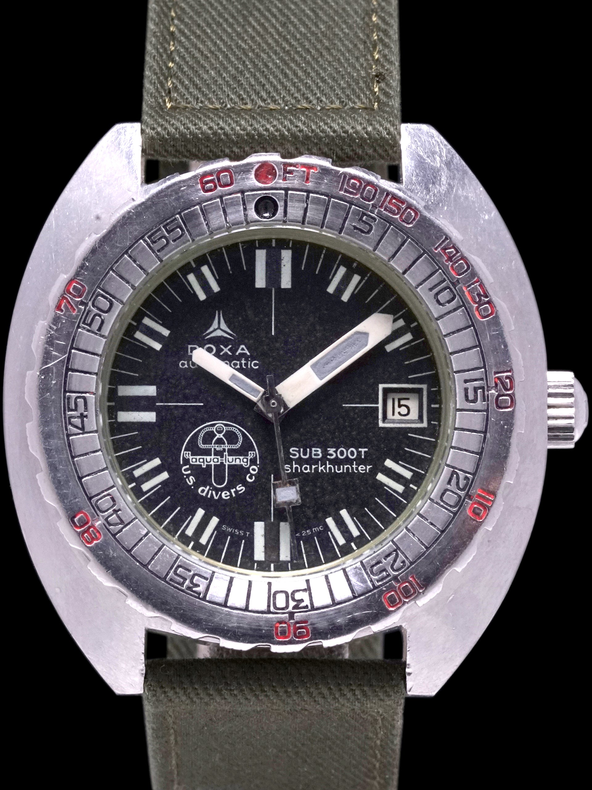 1970s DOXA Sub 300T Sharkhunter (Ref. 58098-59) Synchron Era "Aqua-Lung"