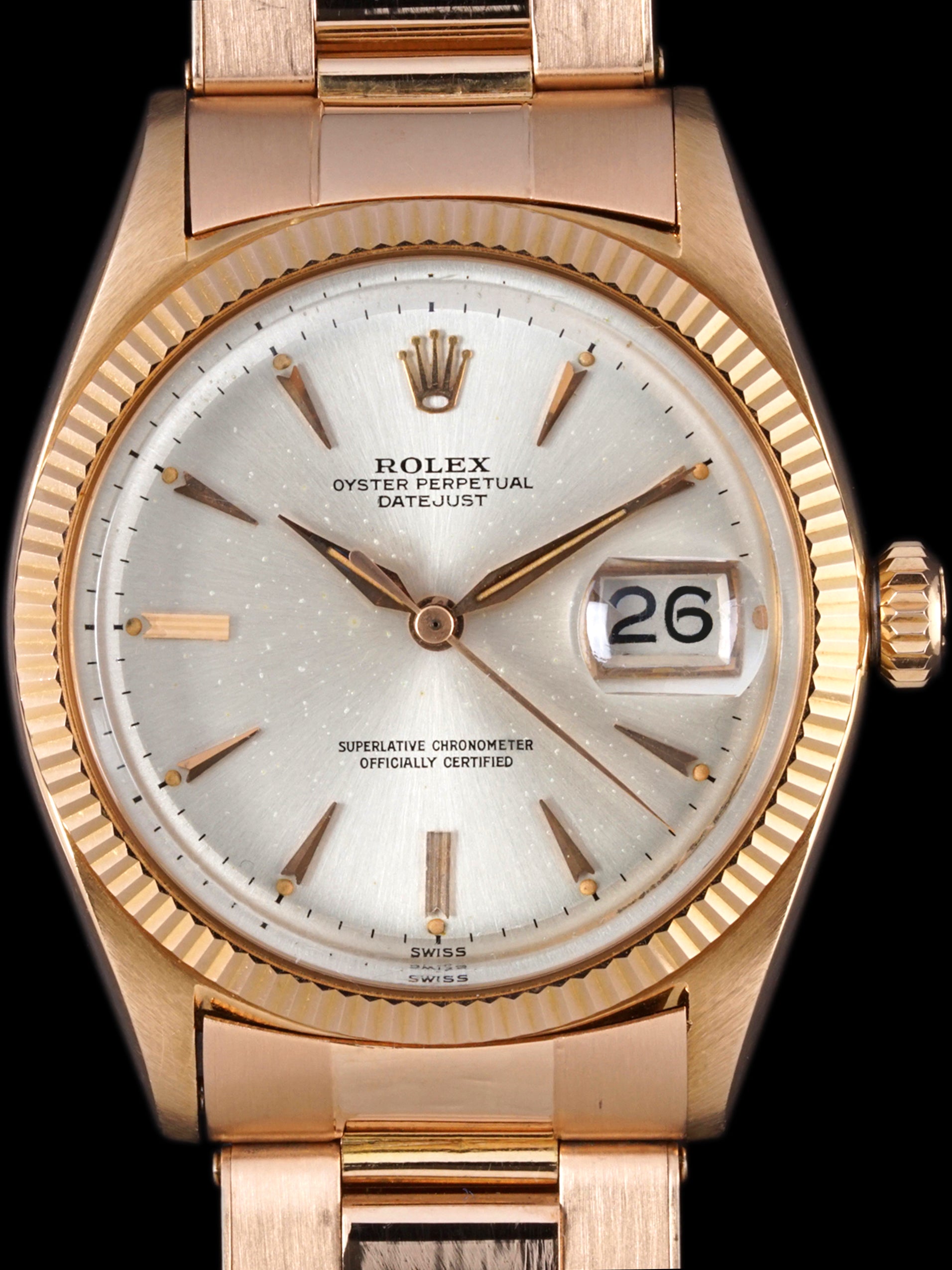 1960 Rolex Datejust (Ref. 1601) 18K Rose Gold