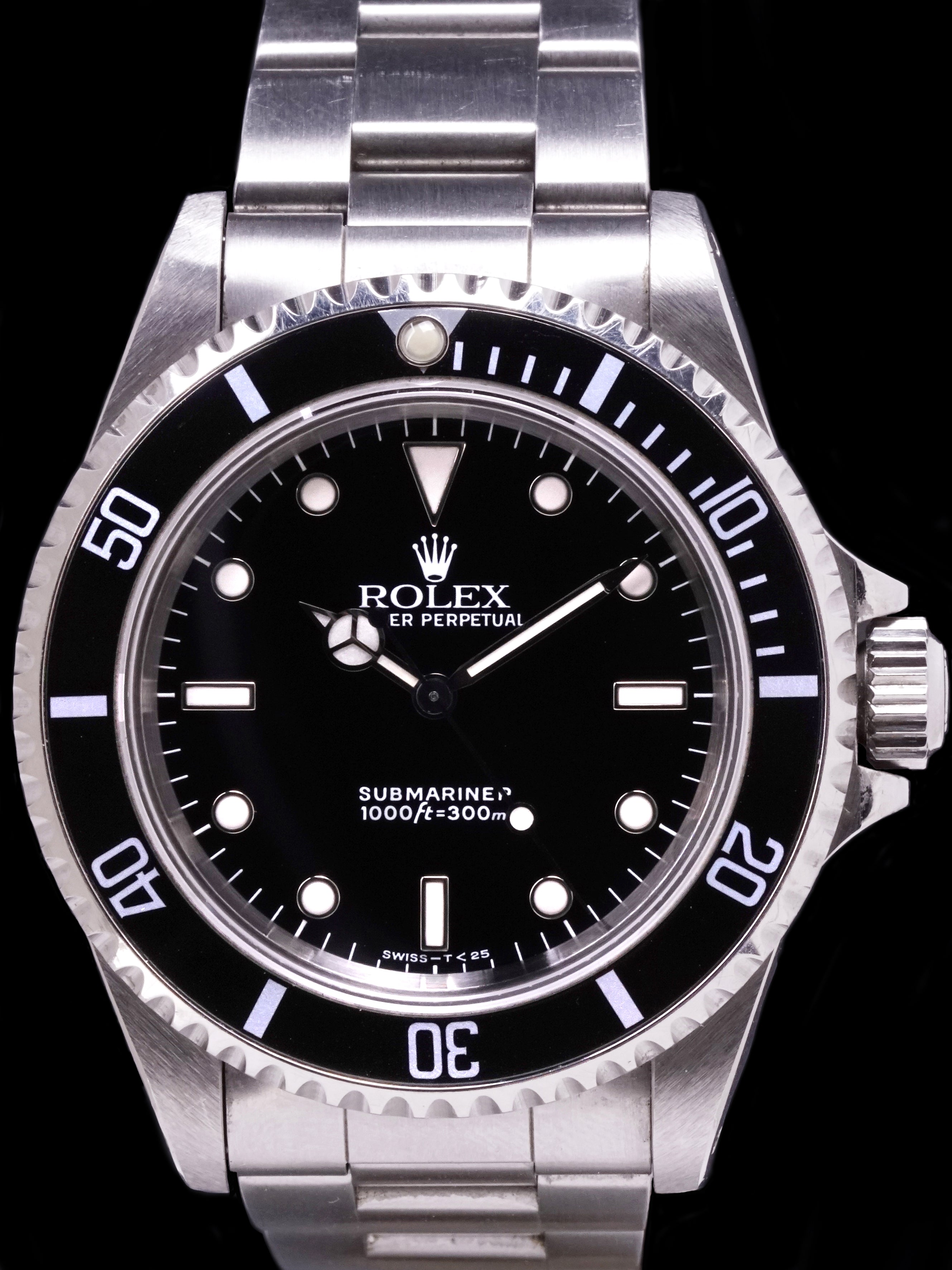 *Unpolished* 1995 Rolex Submariner (Ref. 14060) W/ Box, Papers, & Sales Receipts