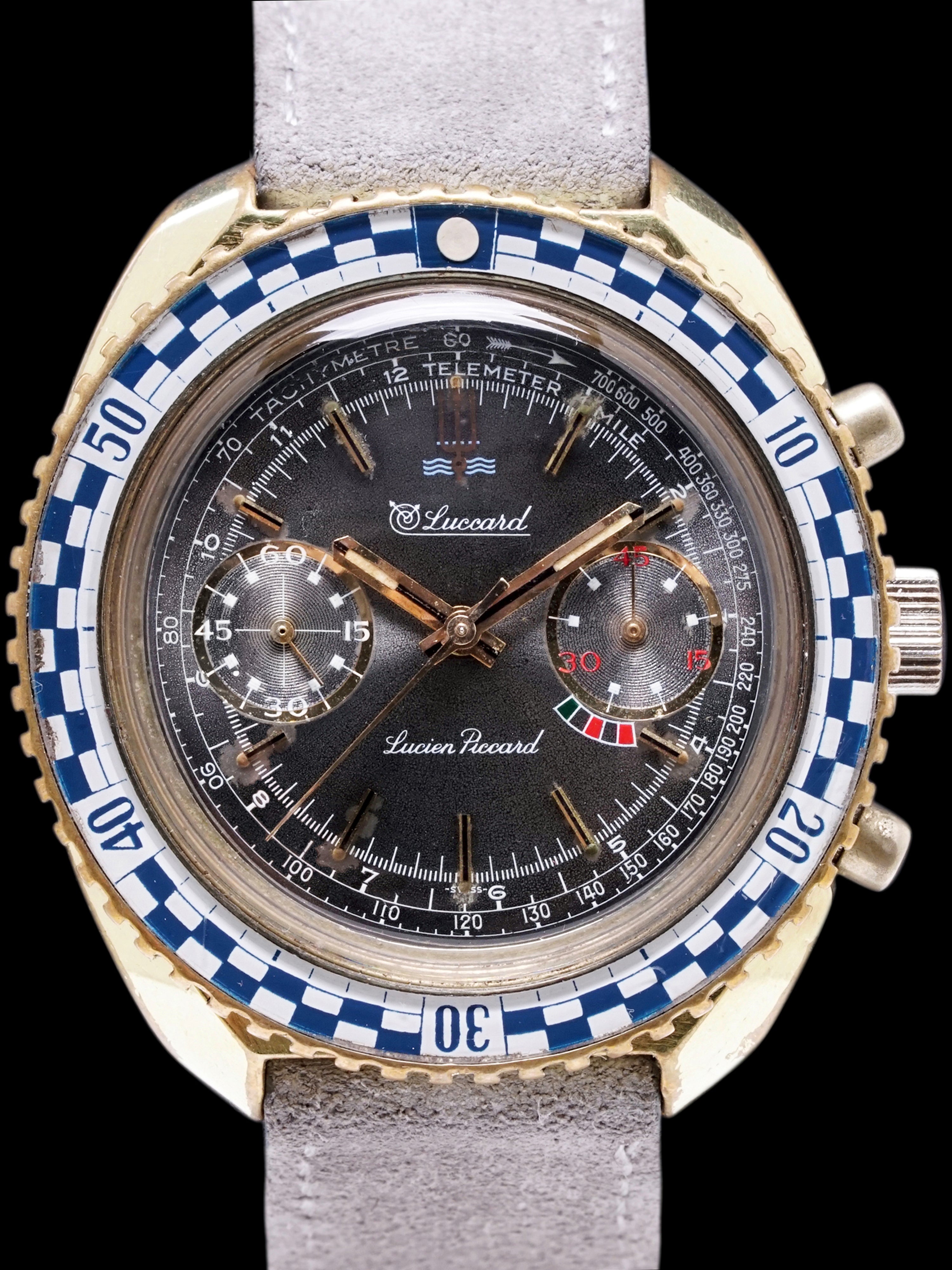 1970s Lucien Piccard Luccard Chronograph "Paul Newman Dial"