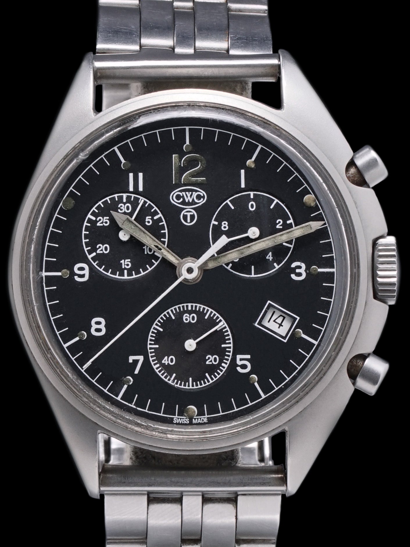 1990s CWC Quartz Military Pilots Chronograph "Belgian Air Force"