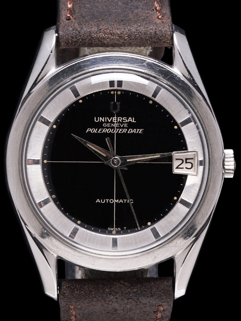 1965 Universal Geneve Polerouter Date (Ref.204607/1) Black Gilt Dial