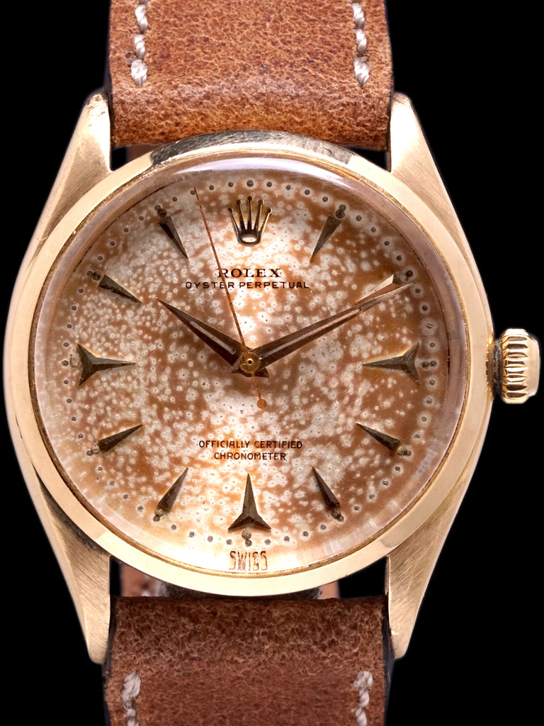 Tropical 1957 Rolex Oyster-Perpetual (Ref. 6564) 18K YG "OCC Dial"