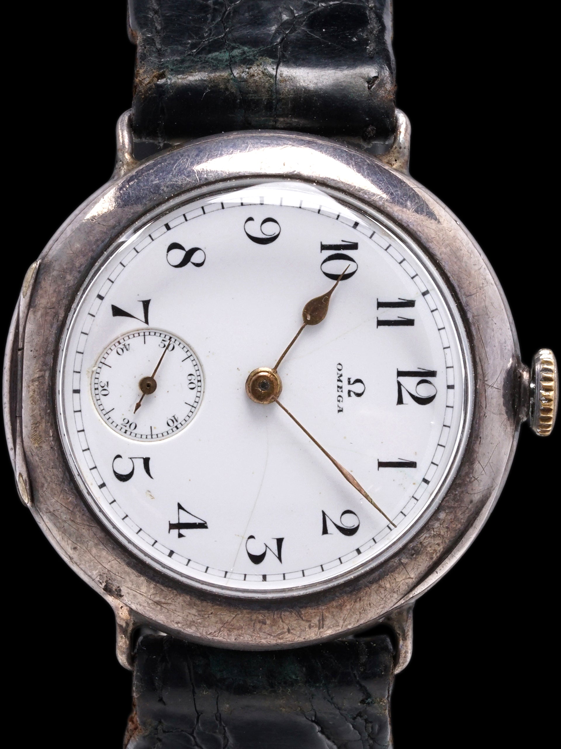 1910 Omega Grand Prix Sterling Silver Racing Watch