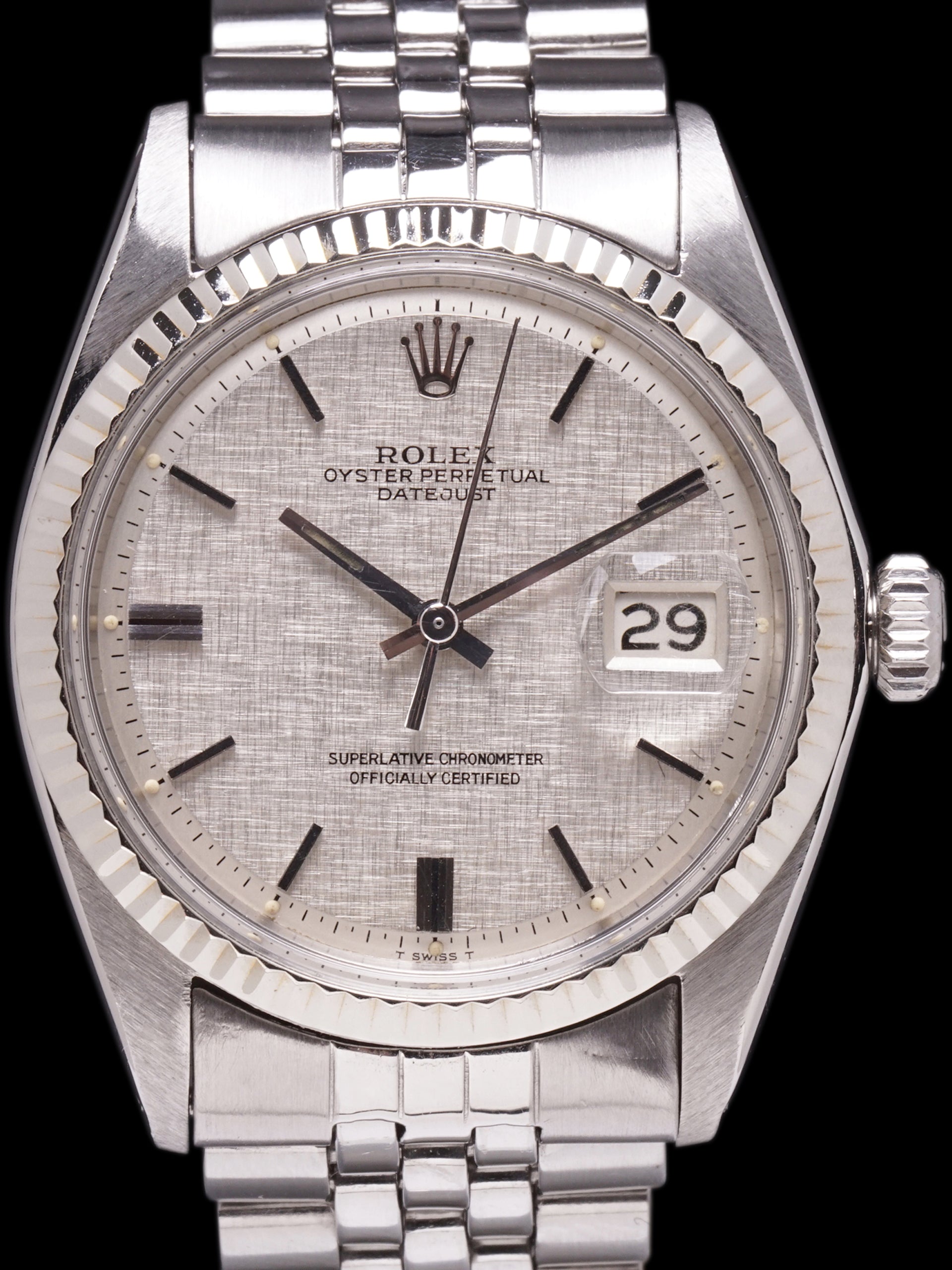 1968 Rolex Datejust (Ref. 1601) Silver  "Linen Dial”