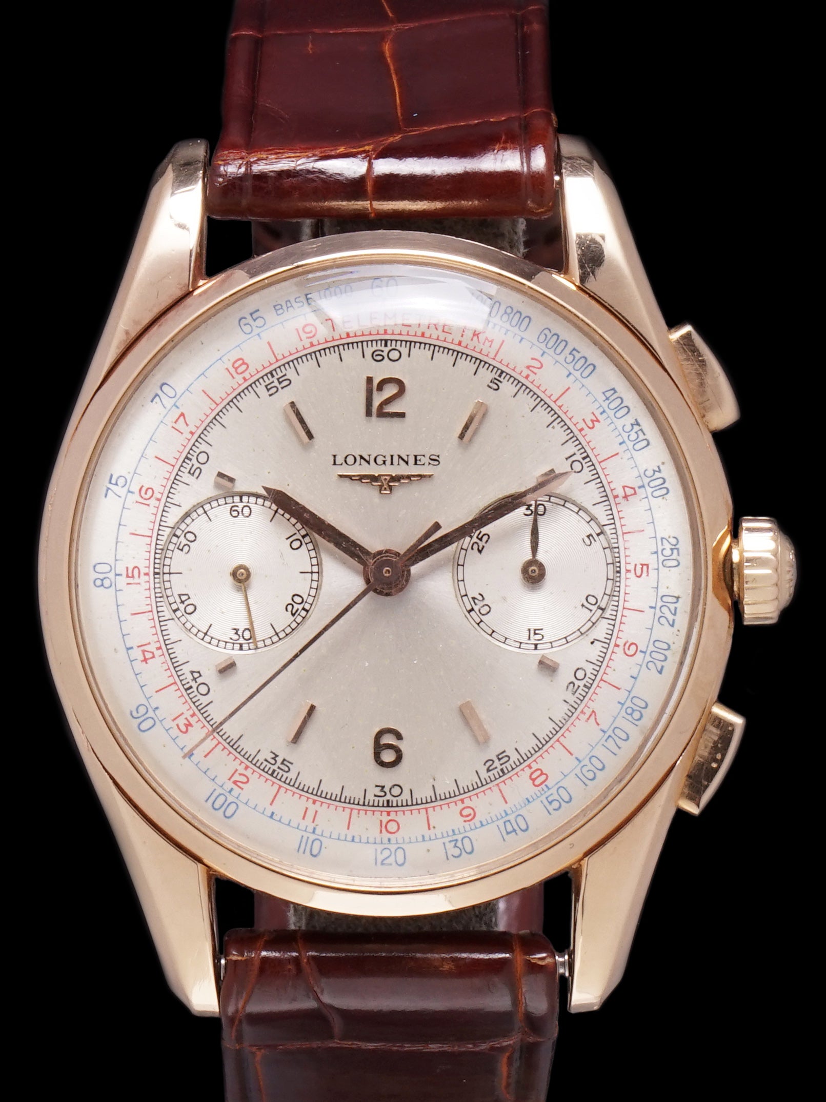 1961 Longines Flyback Chronograph 30CH (Ref. 6595) 18K Rose Gold W/ Hangtags