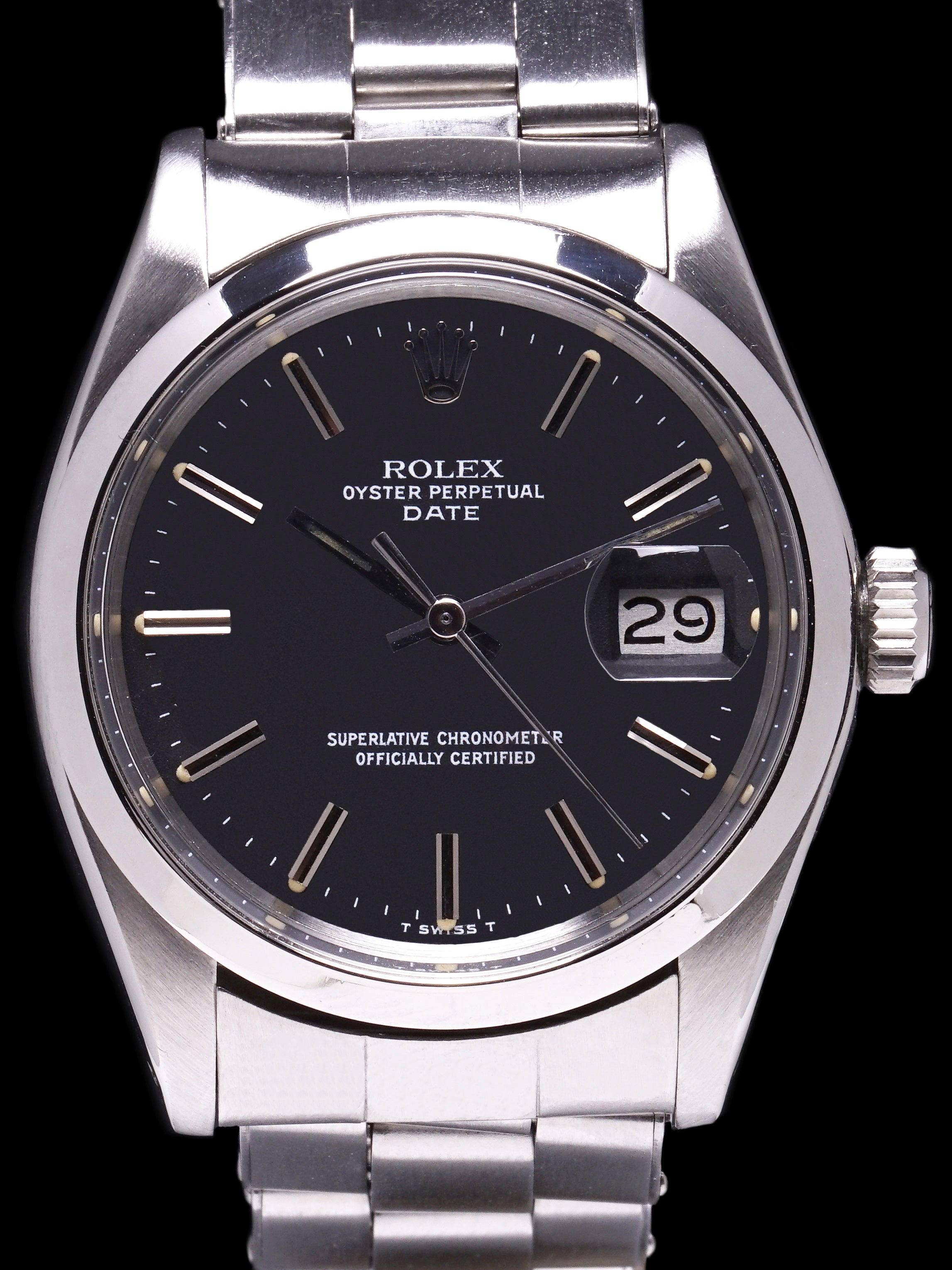 1973 Rolex Oyster-Perpetual Date (Ref. 1500) "Black Dial"
