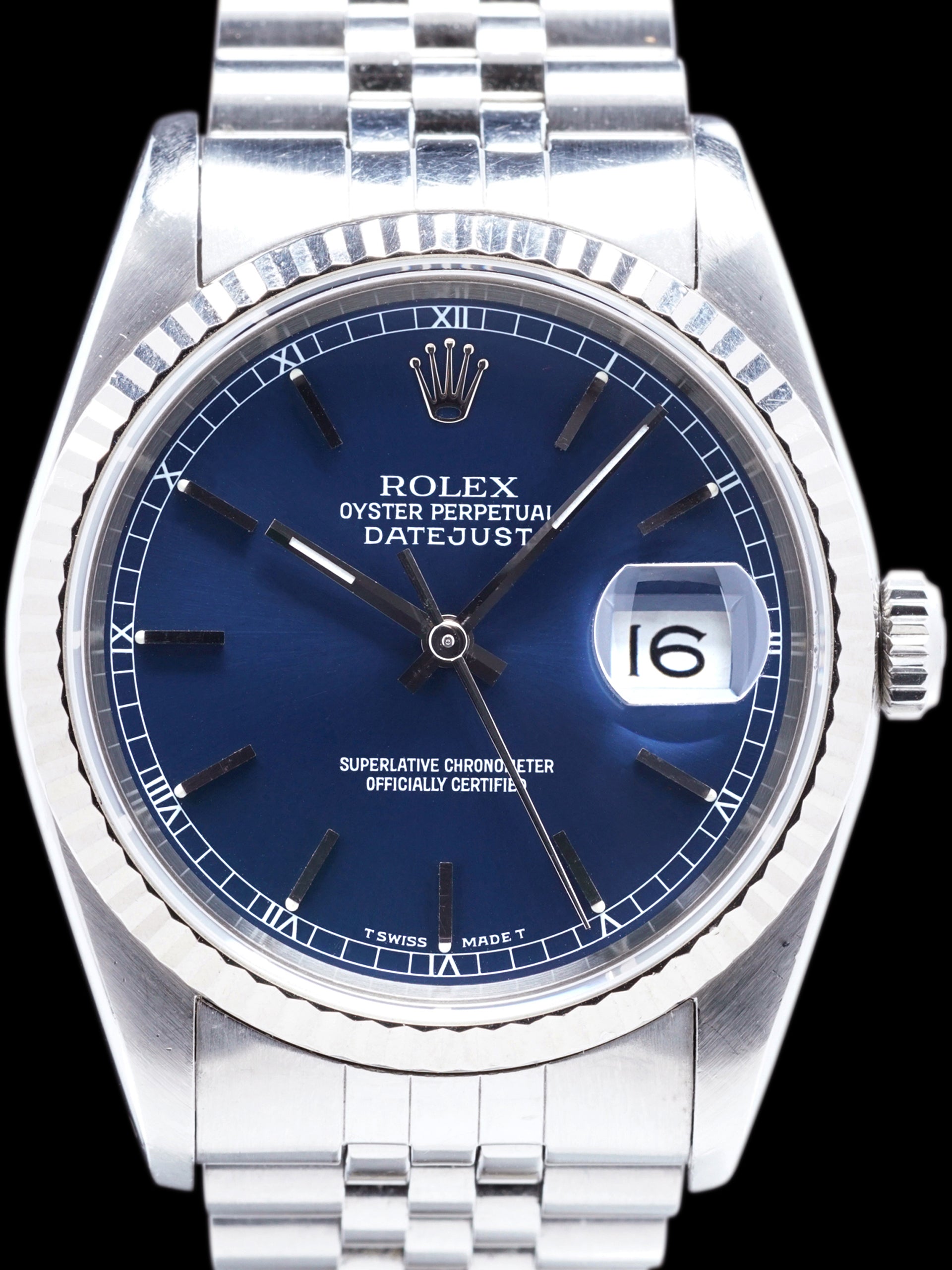 *Unpolished* 1991 Rolex Datejust (Ref. 16234) Blue Dial