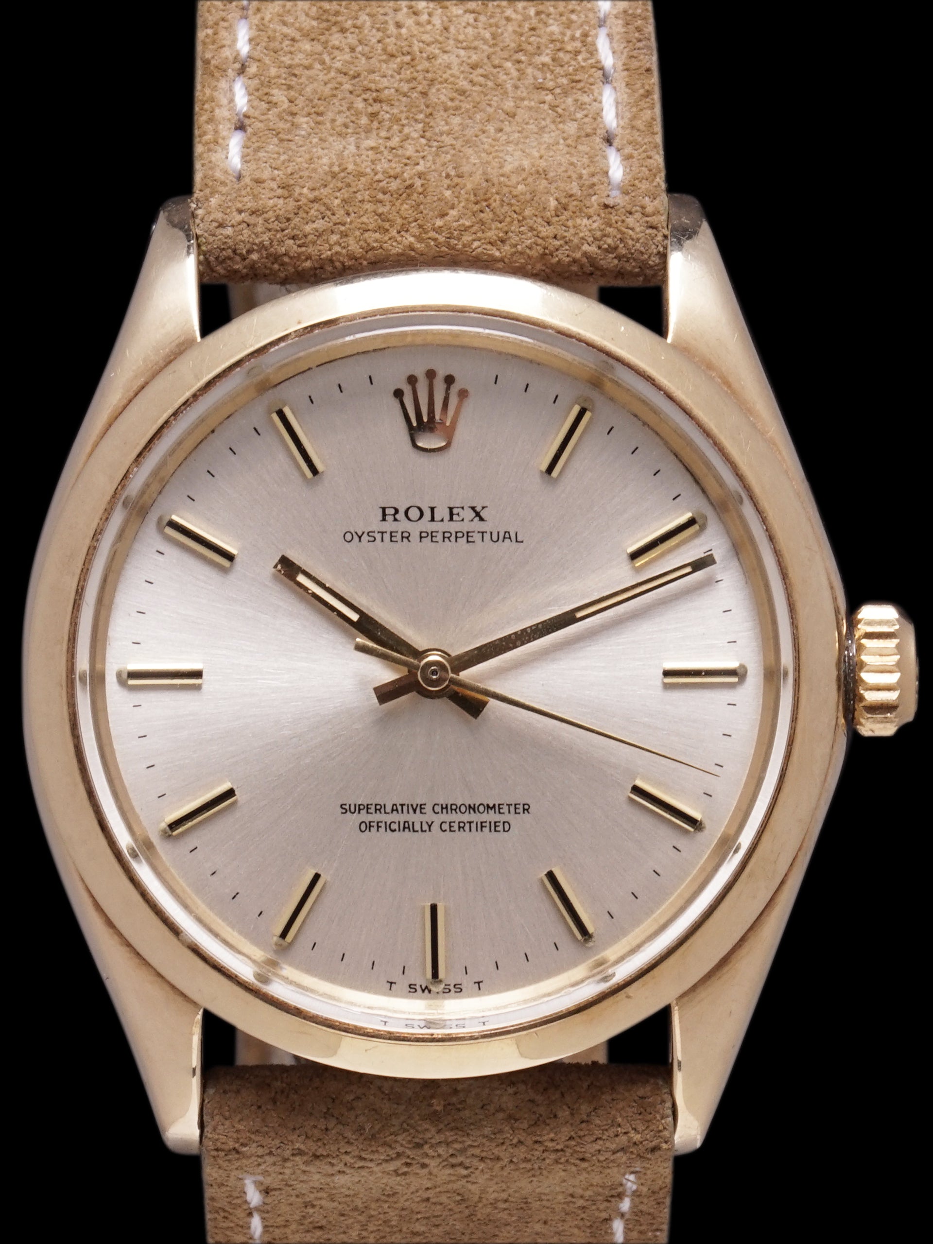 1971 Rolex Oyster-Perpetual (Ref. 1002) 14k YG “Coca-Cola” W/ Double Punch Papers