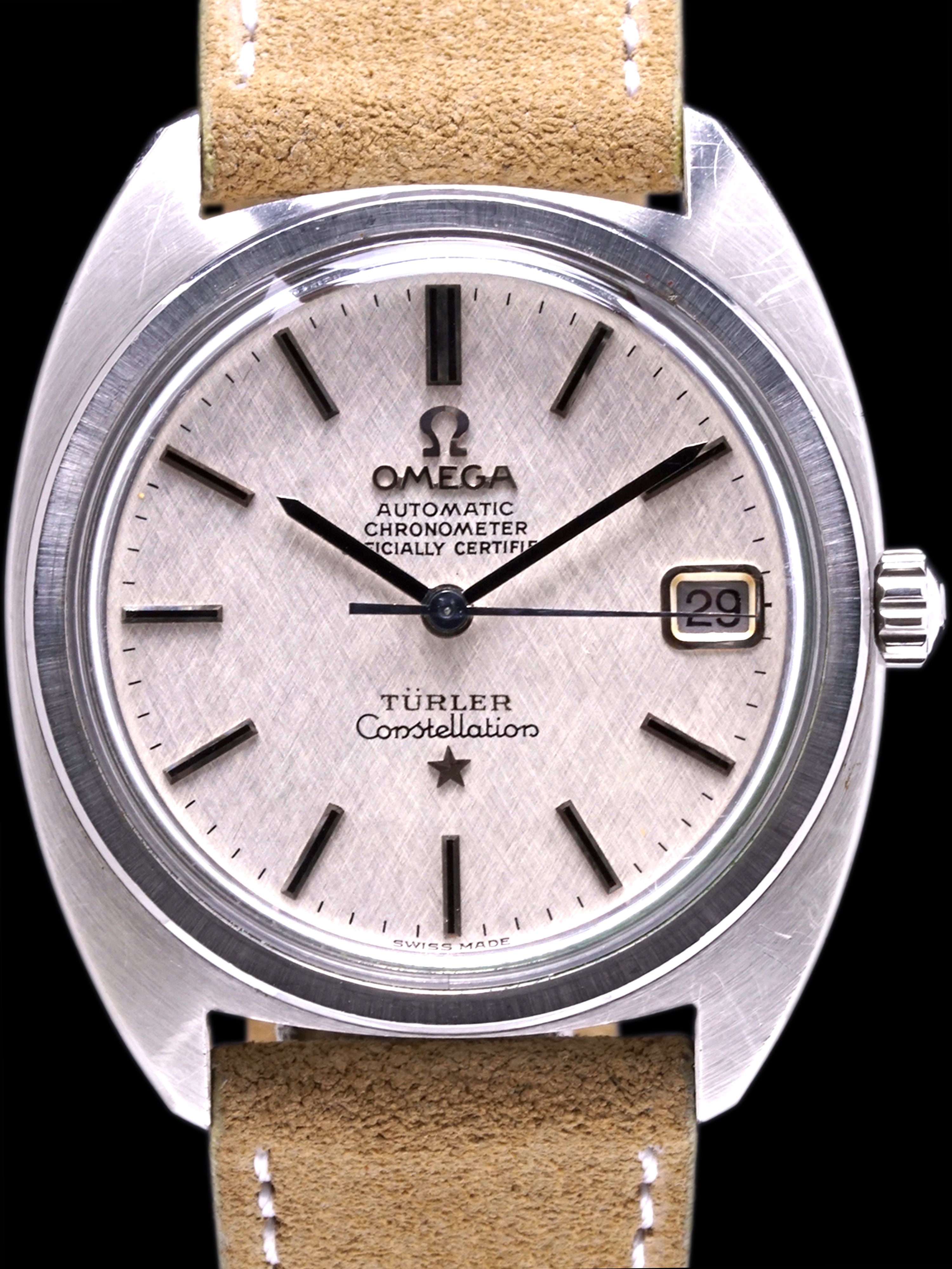 Omega Constellation (Ref. 168.017) "Linen Dial" Retailed by Türler