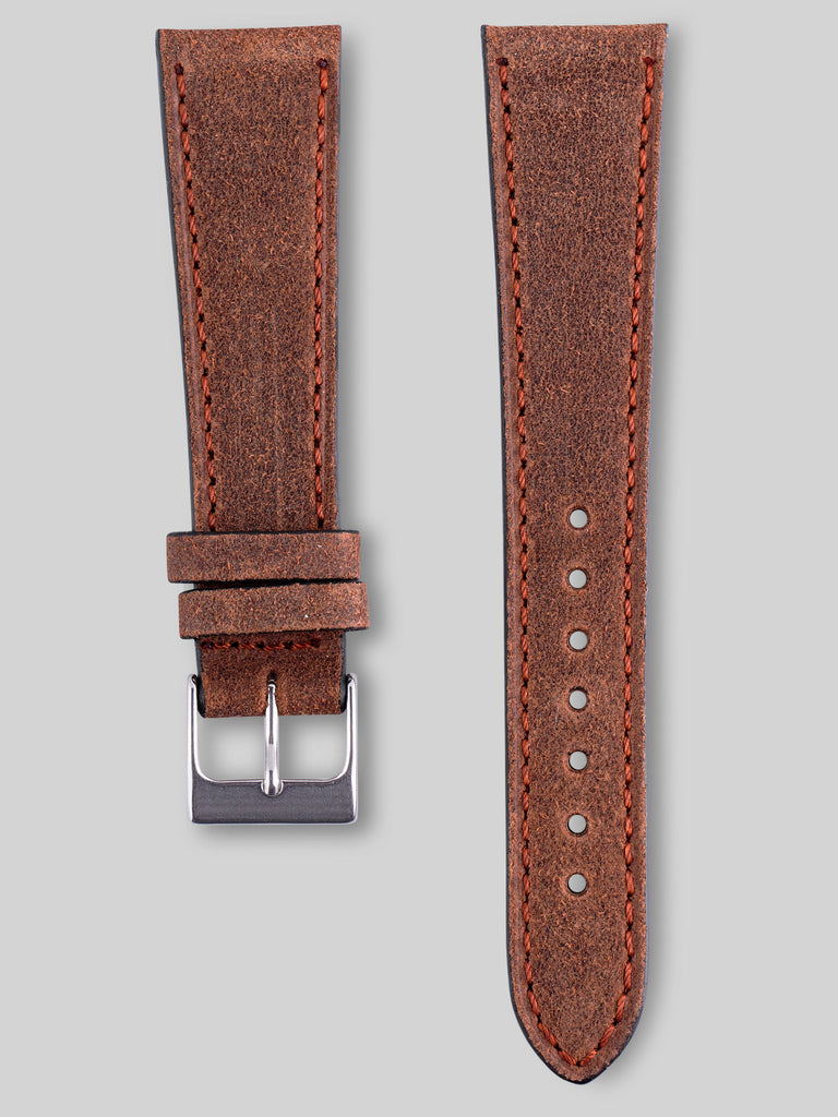 Nubuck Watch Strap - Rust