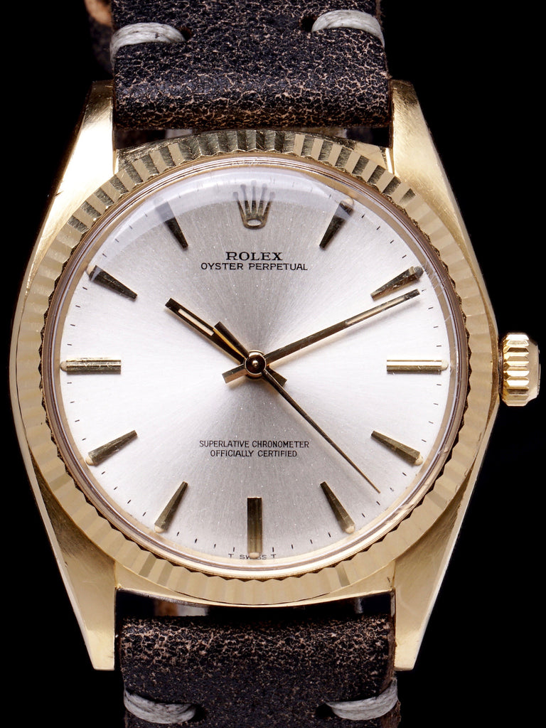 RARE 1966 Rolex Oyster-Perpetual (Ref. 1013) 18K YG "Oversized Case"