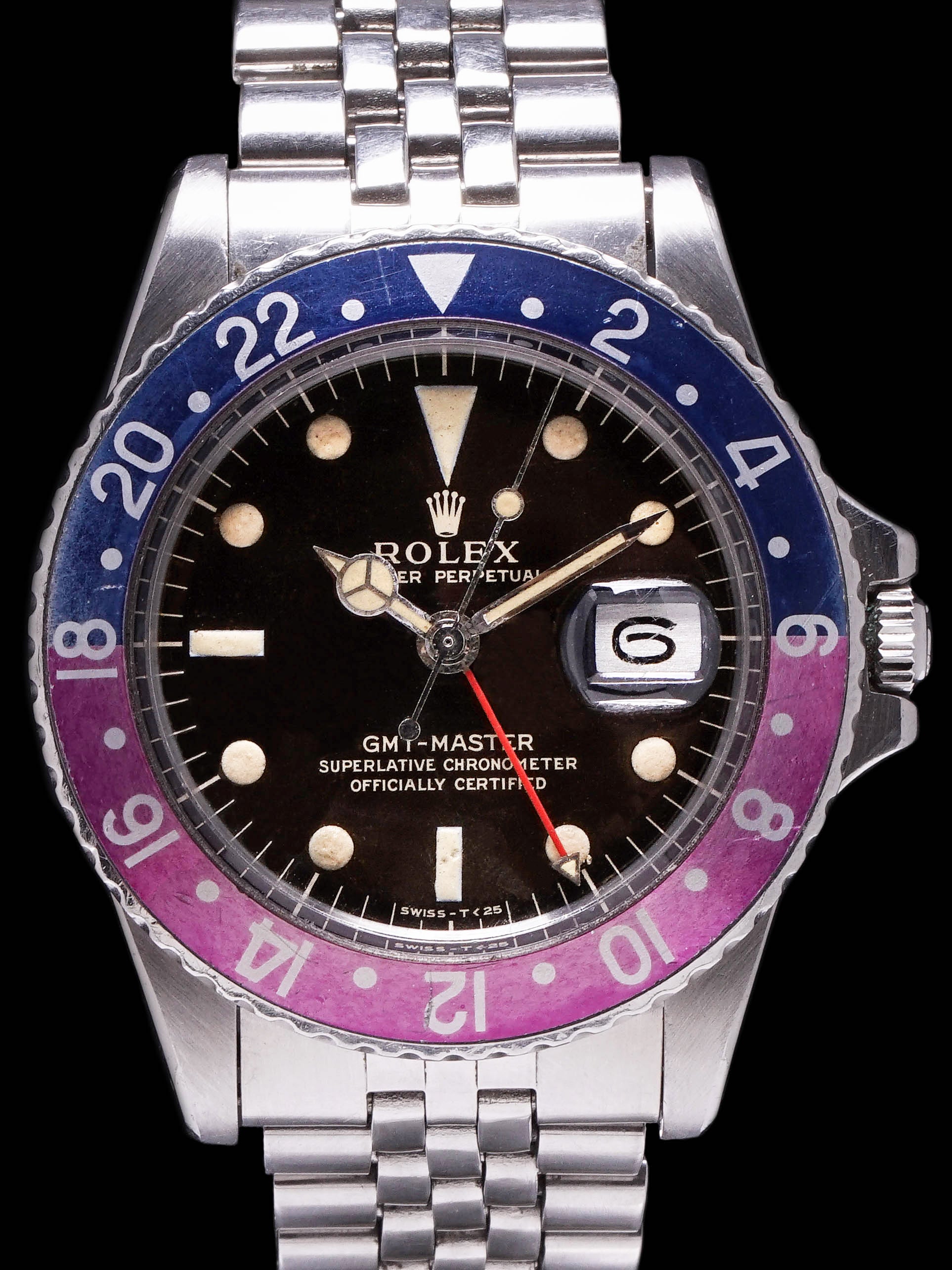 1966 Rolex GMT-Master (Ref. 1675) Gilt Tropical Dial W/ Fuchsia Bezel