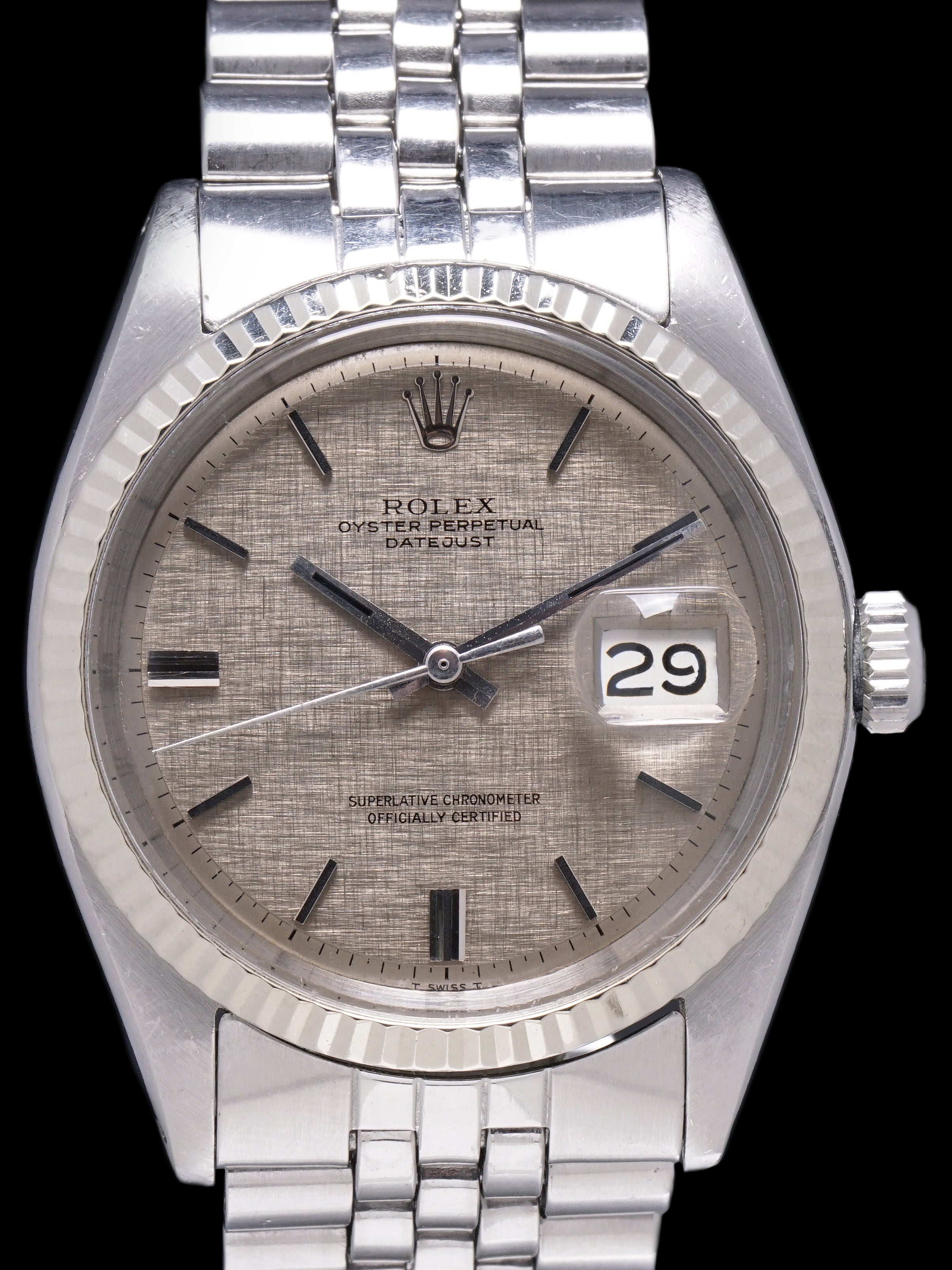 1971 Rolex Datejust (Ref. 1601) No Lume Gray "Linen Dial”