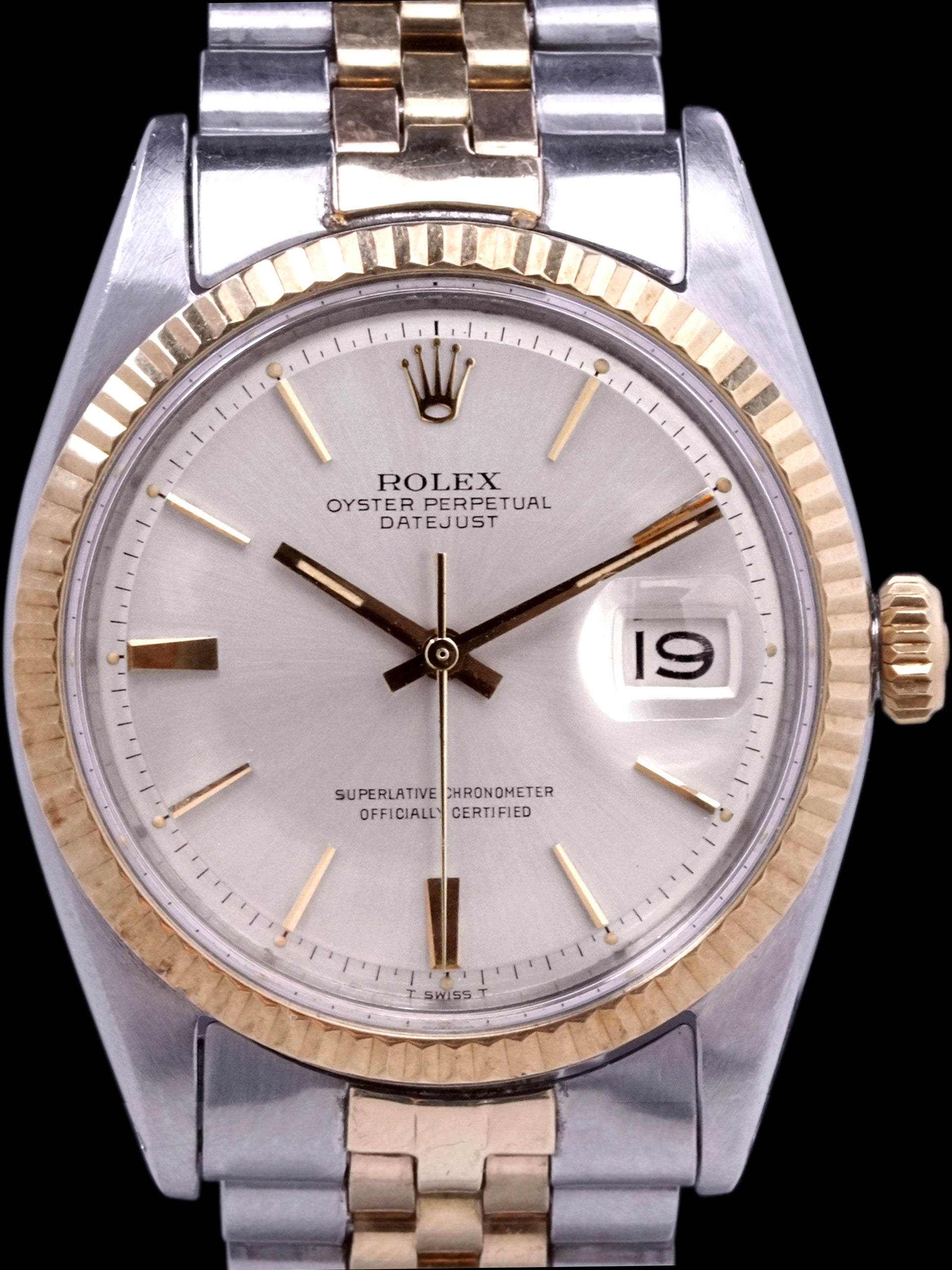1966 Rolex Two-Tone Datejust (Ref. 1601) "Doorstop Dial" W/ Box & Papers