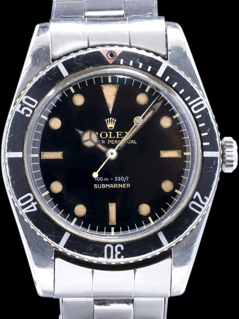 Tropical 1959 Rolex Submariner (Ref. 6536-1) "Small Crown" W/ Box, Papers, & Military Provenance