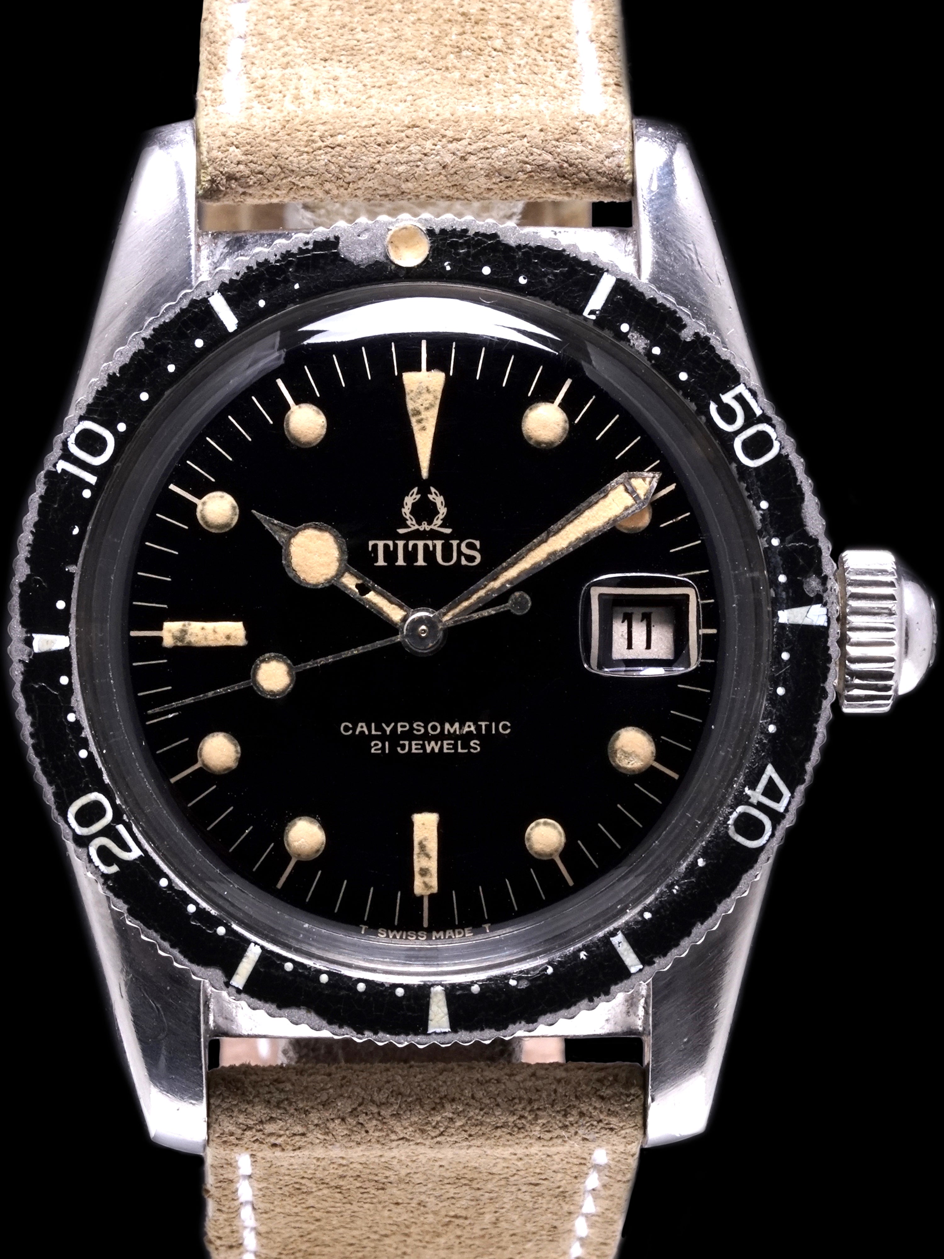 1960s Titus Calypsomatic (Ref. 7840) "Big Crown"